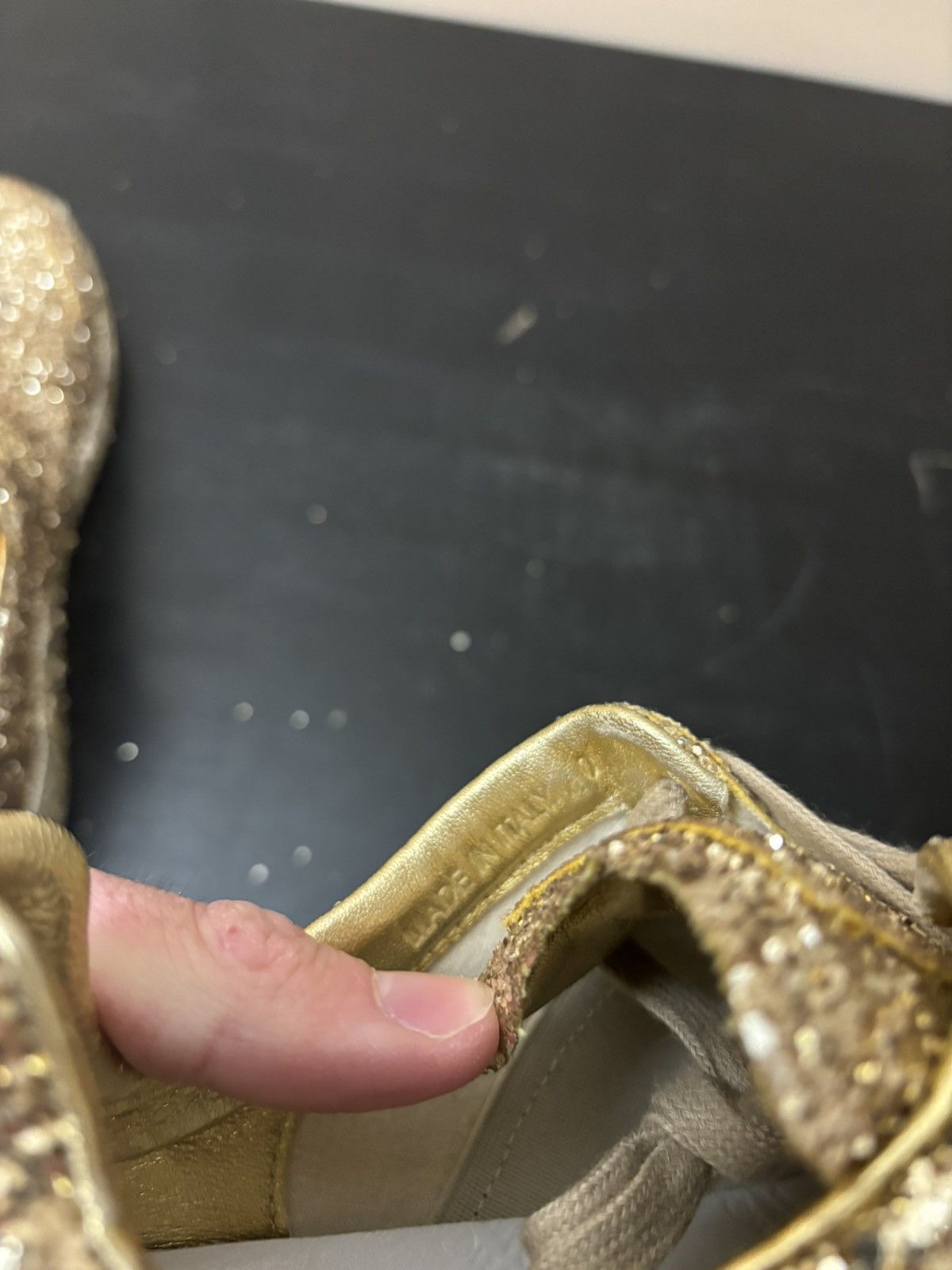 Maison Margiela Maison Margiela GAT Replica Sneakers Gold Glitter Size US 7 / EU 40 - 9 Thumbnail
