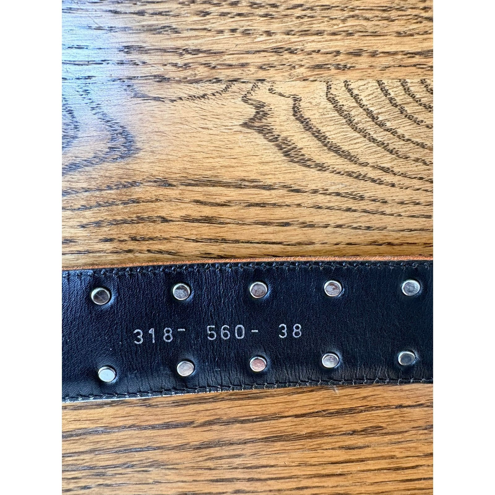 Escada 1980s Vintage Escada Studded Suede Leather Belt Orange Size ONE SIZE - 4 Thumbnail