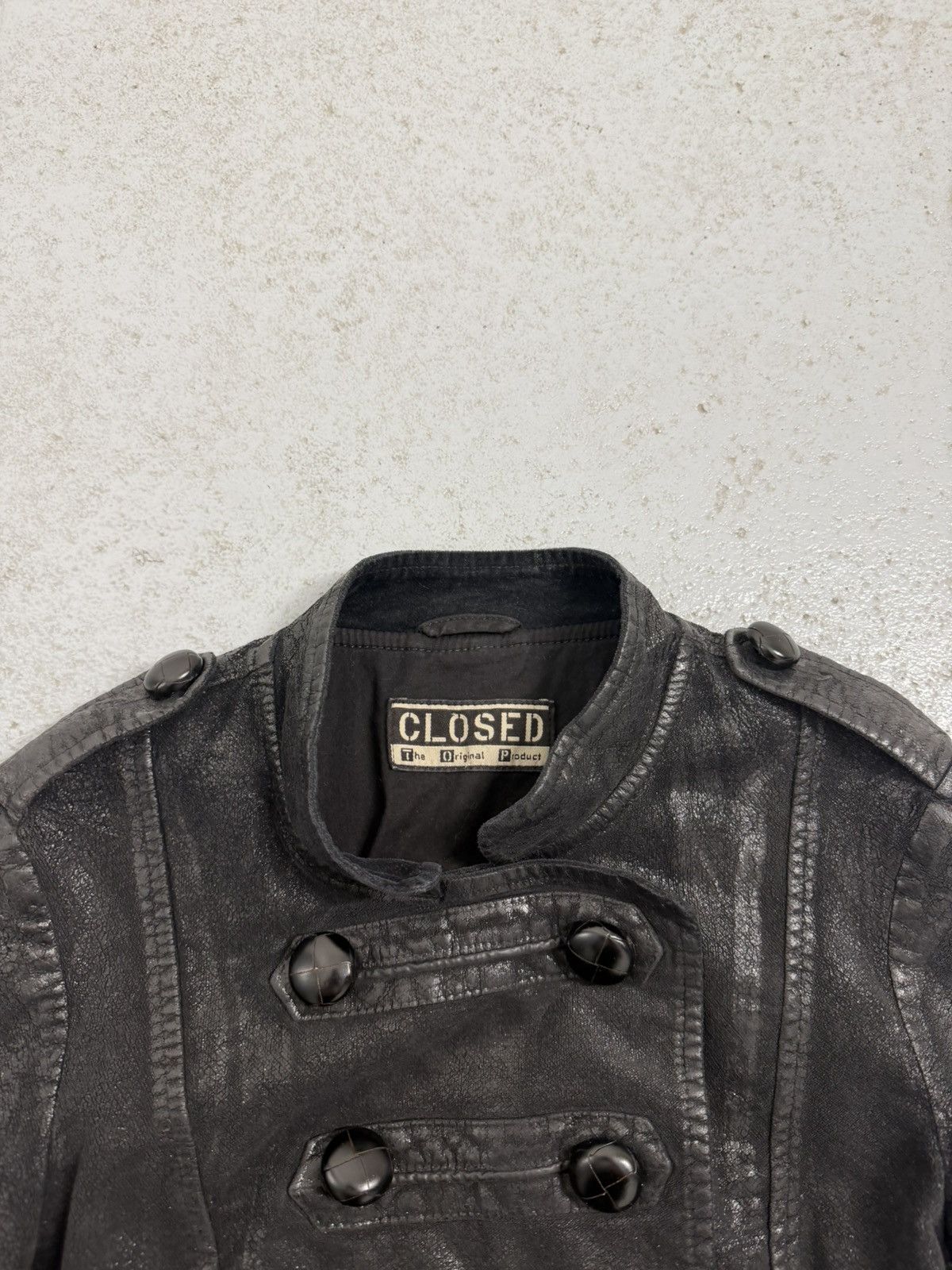 CLOSED Closed Napoleon Double Breasted Waxed Jacket Size XS / US 0-2 / IT 36-38 - 5 Thumbnail