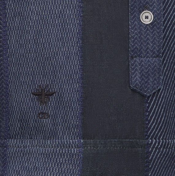 Dior o1w1db10824 Denim Flared Shirt Dress in Blue Size M / US 6-8 / IT 42-44 - 3 Thumbnail