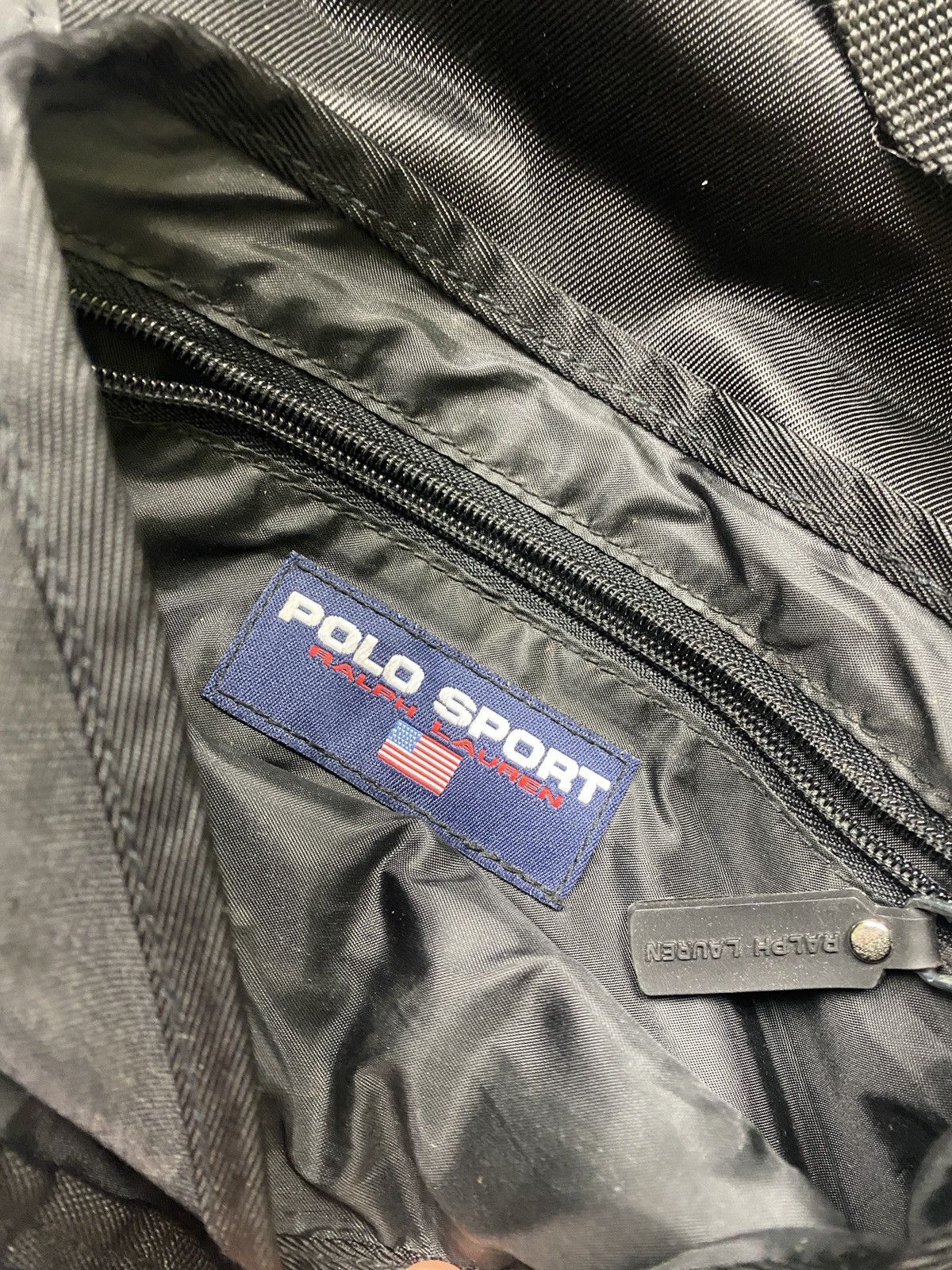 Polo Ralph Lauren × Vintage Vintage Polo Sport Ralph Lauren Shoulder Bag Black Logo 90s Size ONE SIZE - 8 Thumbnail