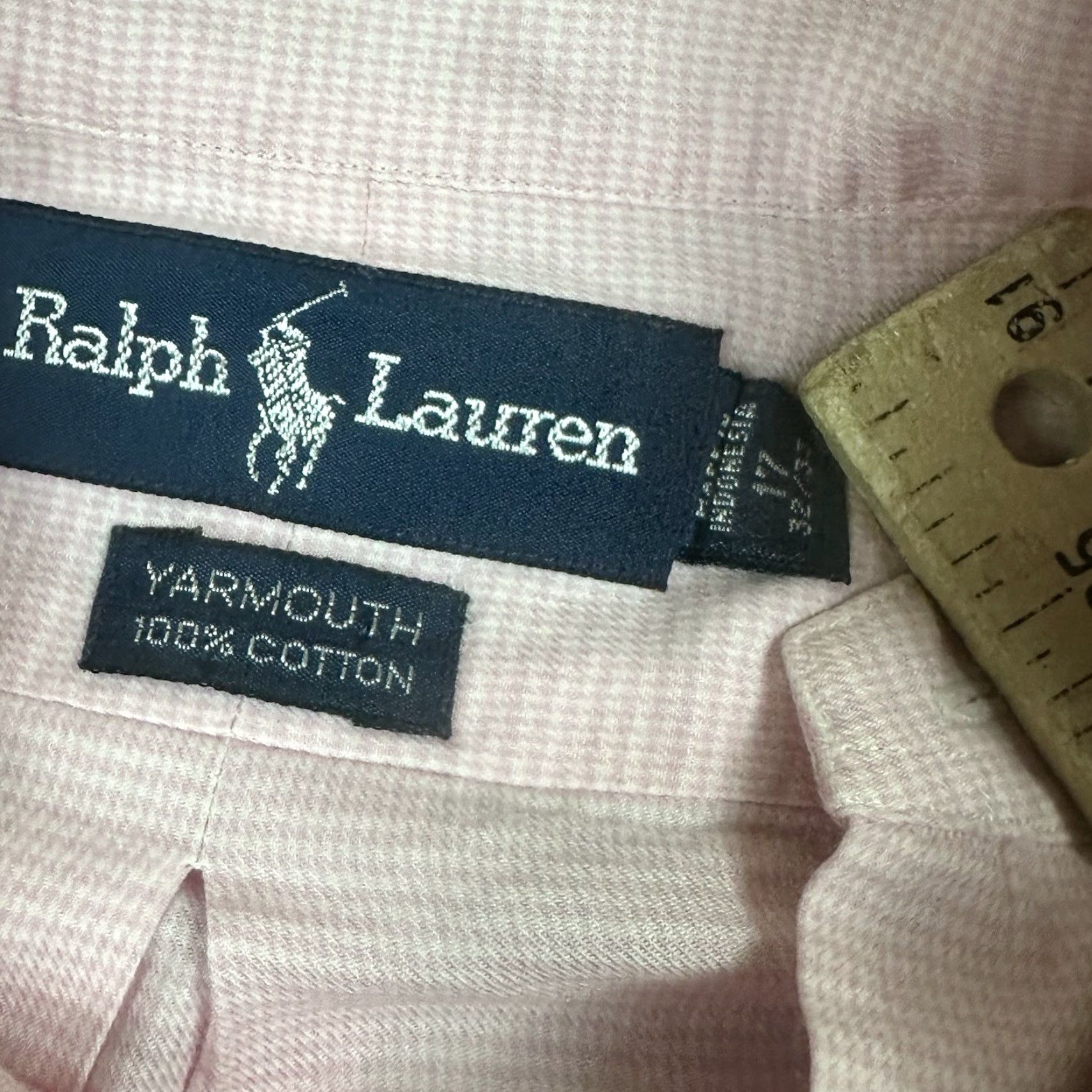 Charles Tyrwhitt Ralph Lauren Dress Shirt Mens 17.5 32 Pink Striped Size 46R - 5 Thumbnail
