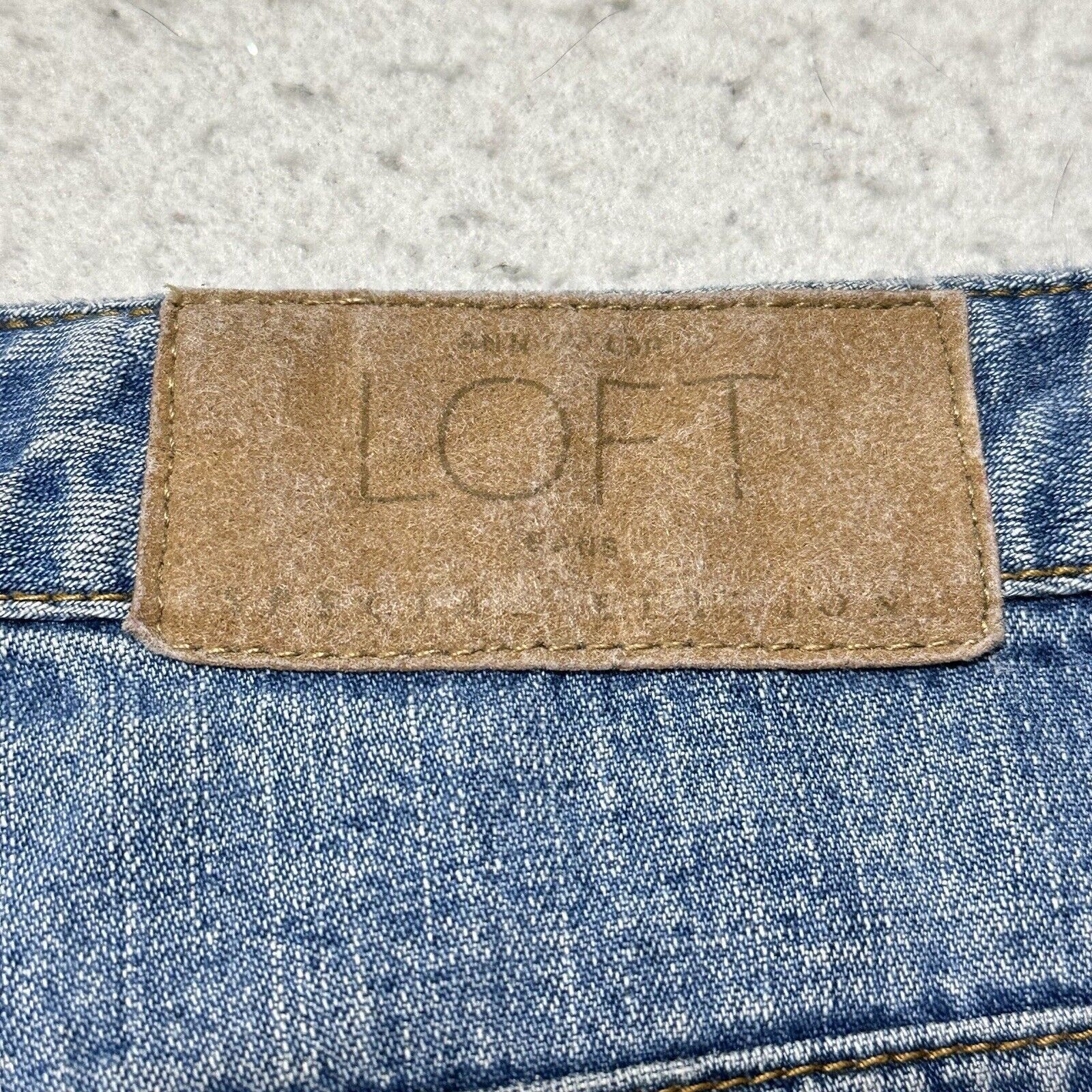 Loft Ann Taylor LOFT 8 Straight Leg Denim Jeans Light Blue 32x26 Size 30" / US 8 / IT 44 - 8 Thumbnail