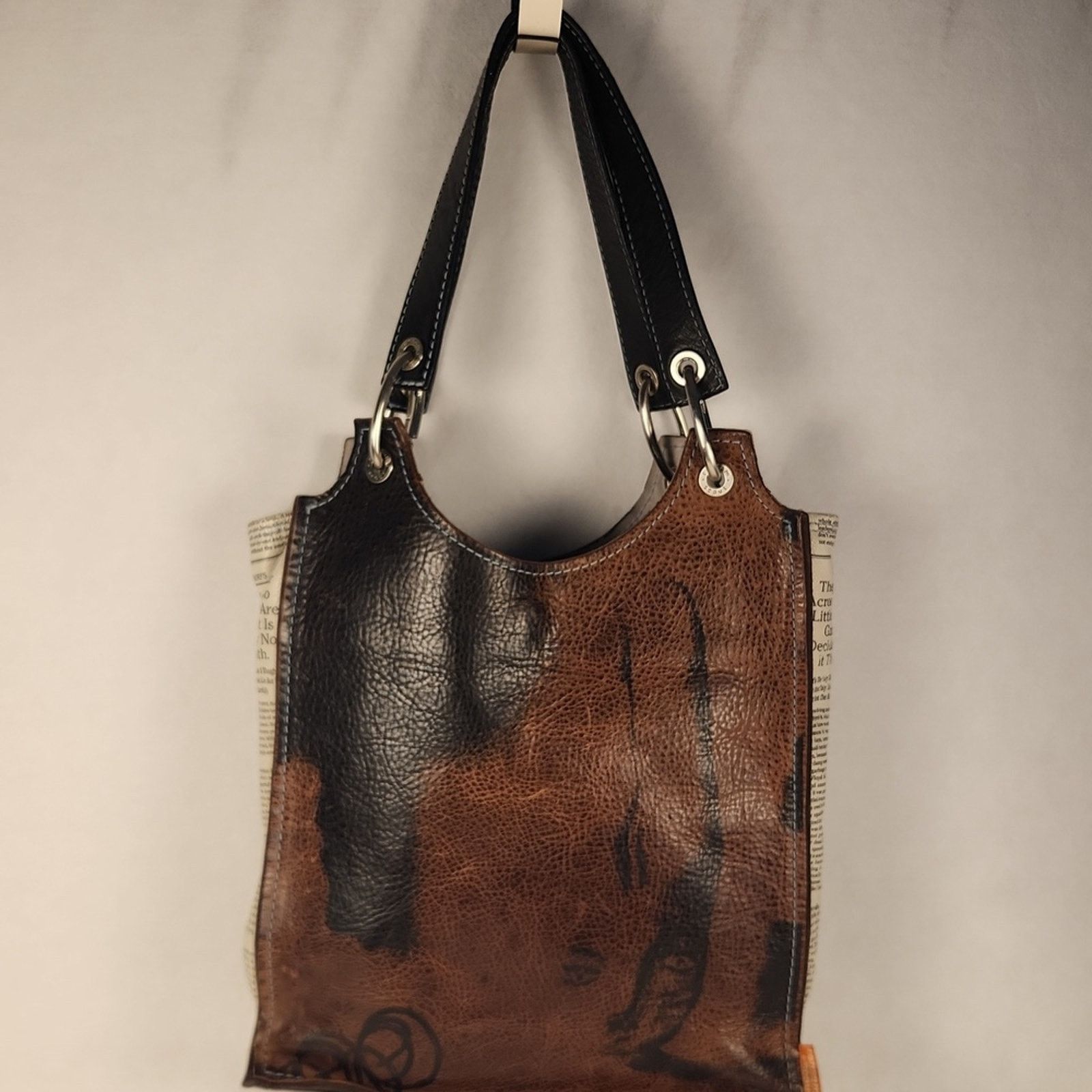 The Unbranded Brand Ransom + Scout Leather Handbag NEWSPAPER Size ONE SIZE - 1 Thumbnail