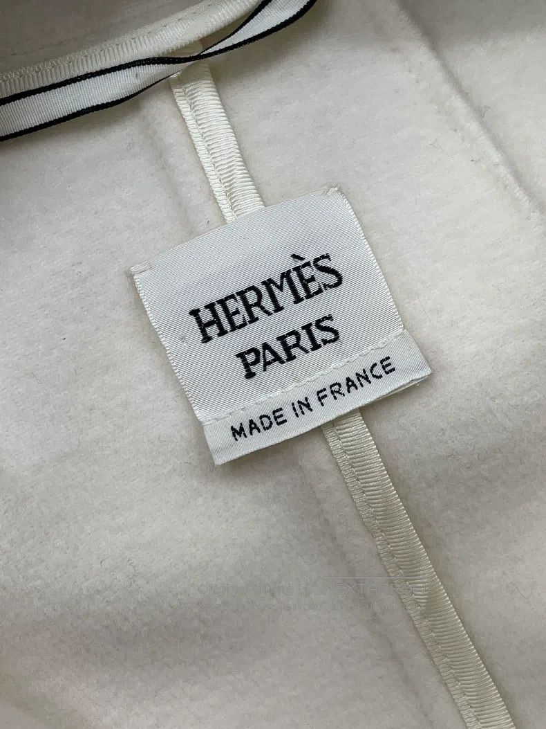 Hermes Hermes White Patch Leather Coat Jacket Size XS / US 0-2 / IT 36-38 - 5 Thumbnail