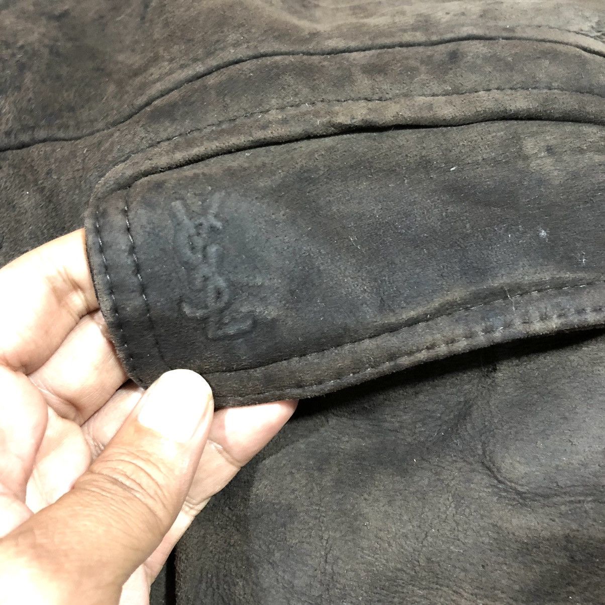 Vintage Vintage Yves Saint Laurent Pour Homme Leather Jacket Size US L / EU 52-54 / 3 - 7 Thumbnail