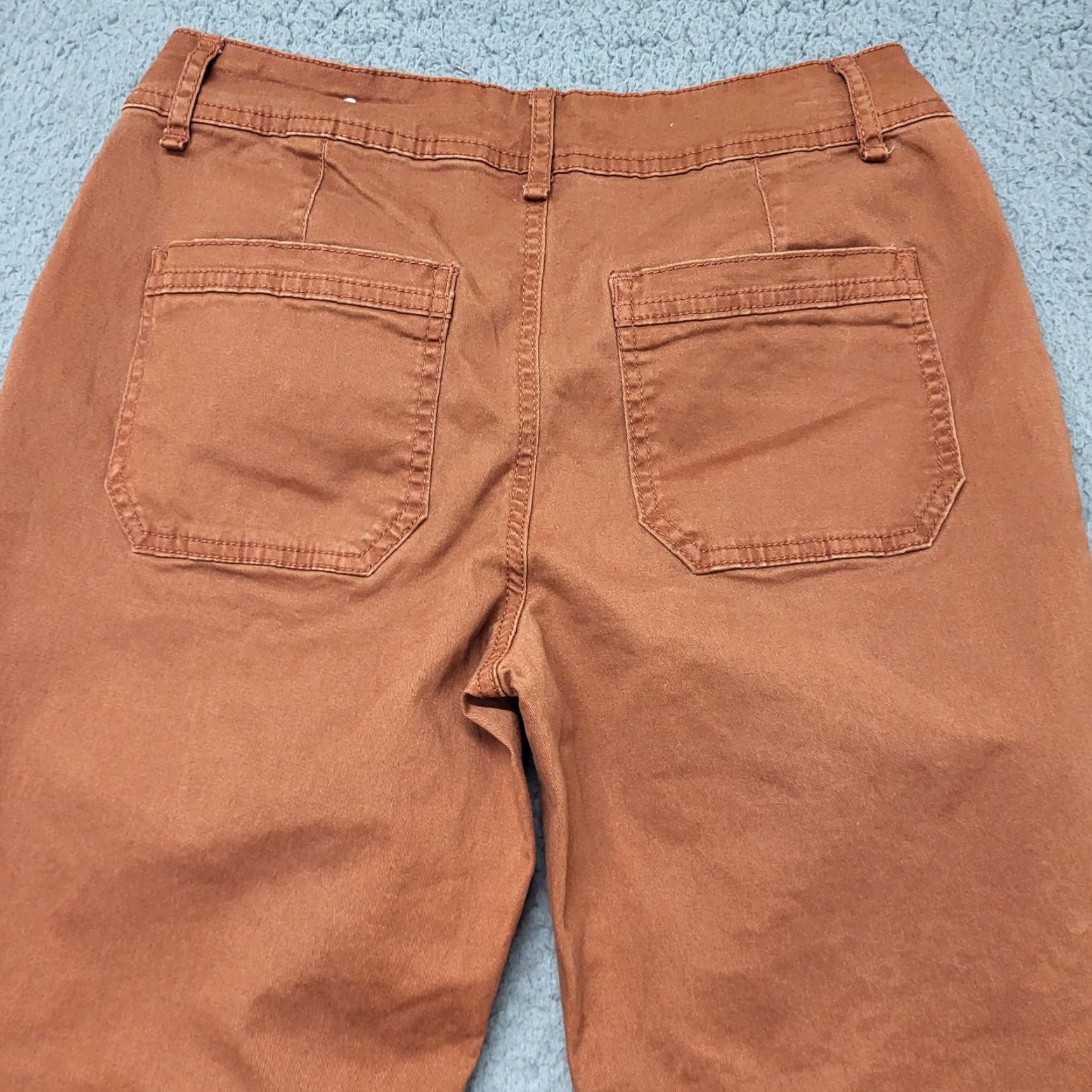 Vintage Maurices Jeans Women's Size 4 Autumn Orange Twill Ankle Tapered Leg Fall Pockets Size 27" / US 4 / IT 40 - 3 Thumbnail