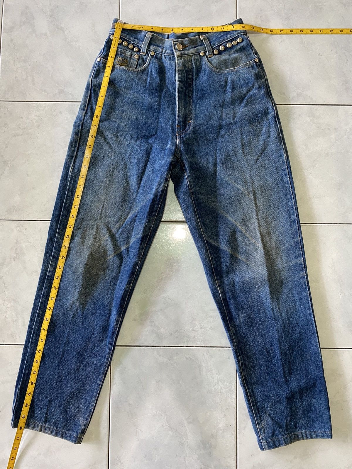 MCM MCM Vintage Jeans Denim Studded Rare Y2K Luxury With Rivet Size US 29 - 17 Thumbnail