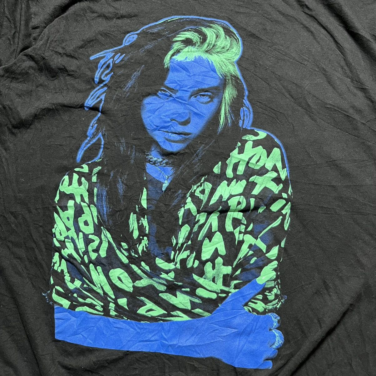 Billie Eilish 🔥Billie Eilish Face Logo Cover Photo Tees Size US XXL / EU 58 / 5 - 2 Thumbnail