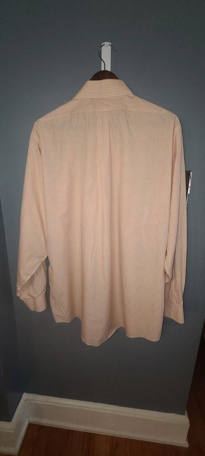 Brooks Brothers Brooks Brothers Dress Shirt Men's 16 1/2-34 Orange Gingham Size 38R - 8 Thumbnail