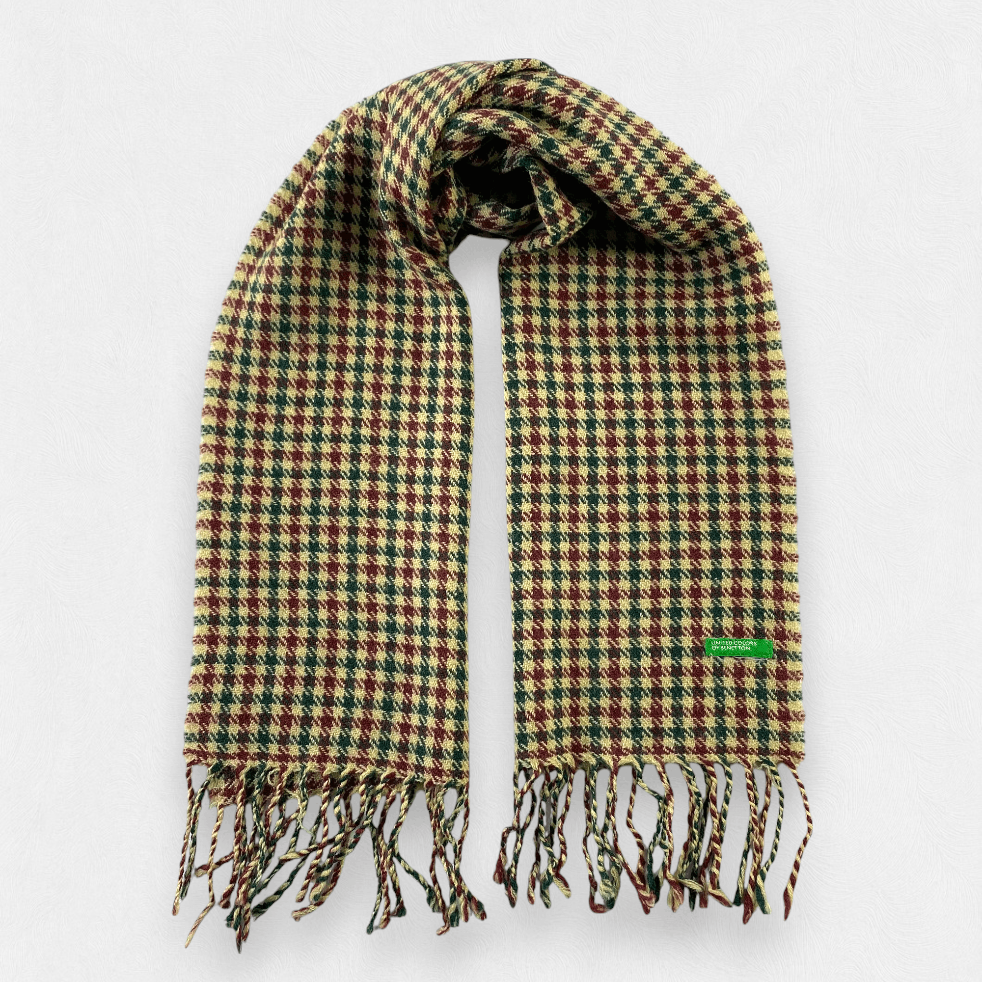United Colors Of Benetton United Colors Of Benetton Houndstooth Scarf Muffler Size ONE SIZE - 1 Thumbnail