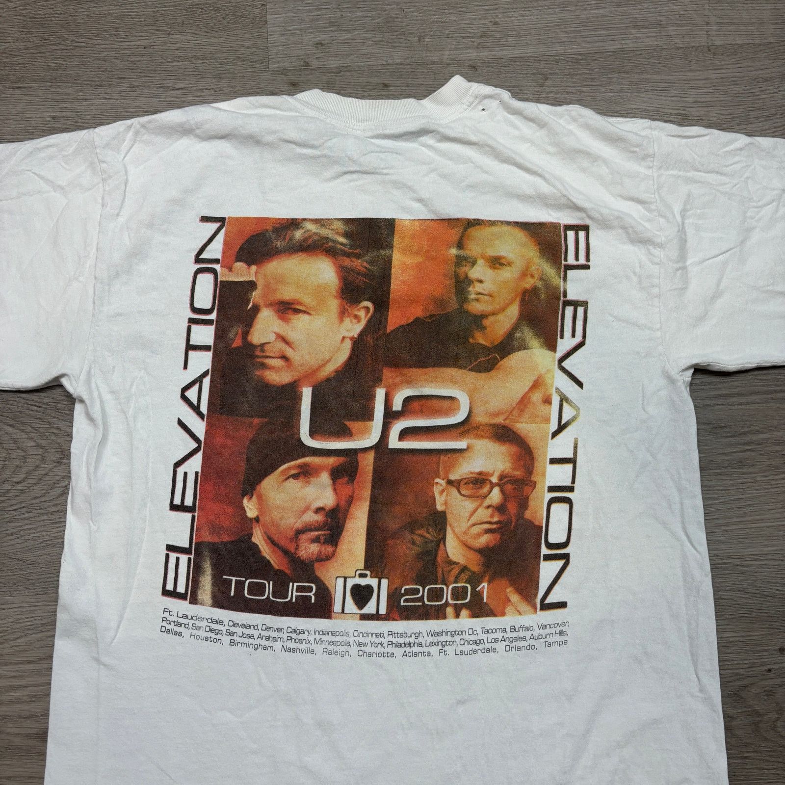 Band Tees × Vintage Vintage 2001 U2 Elevation Tour Band T Shirt Men's Large Bono Size US L / EU 52-54 / 3 - 4 Thumbnail