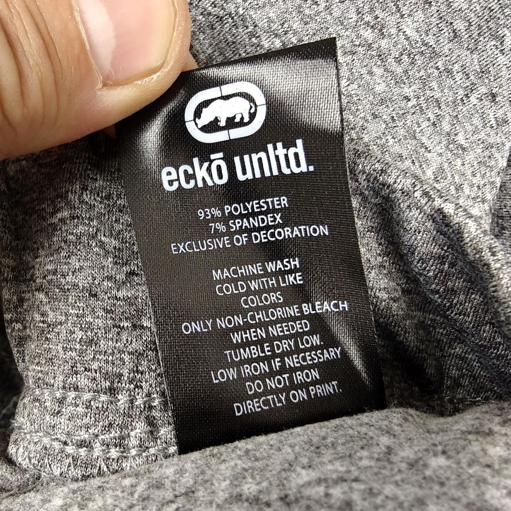 Ecko Unltd. Ecko Unltd Shorts Mens Medium Grey Marled Colorblock Athletic Zip Pockets Gym Size US 31 - 4 Thumbnail