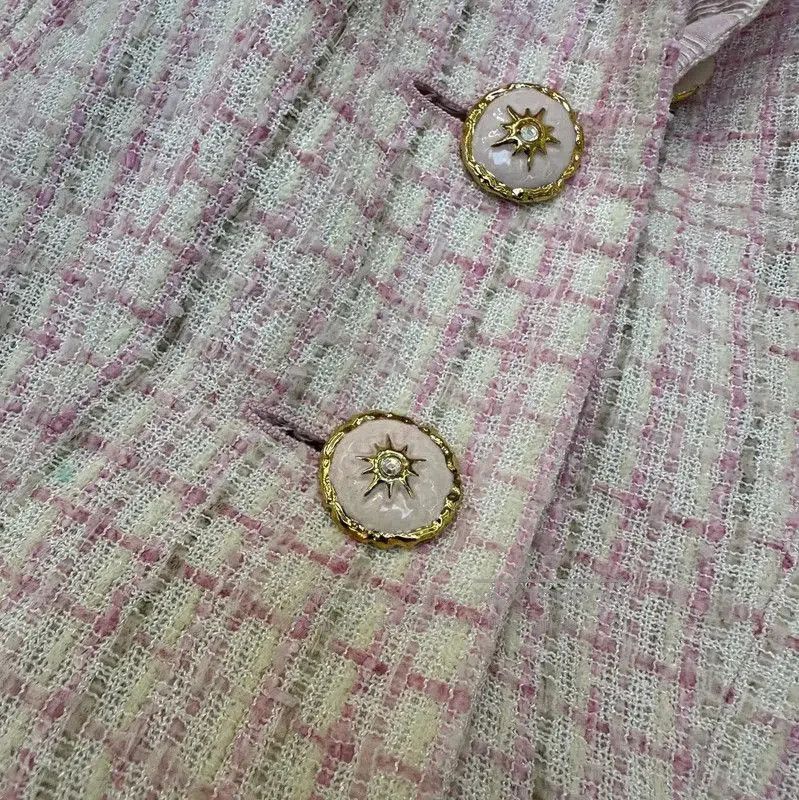 Chanel Chanel Pink Tweed Short Coat for Women . Size S / US 4 / IT 40 - 6 Thumbnail