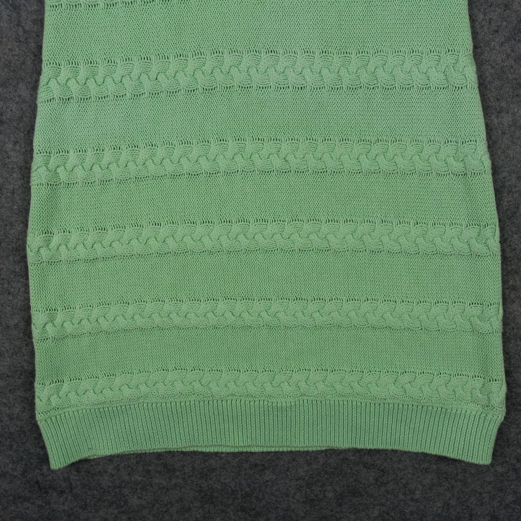 Vintage Seven Wonders Dress Womens L Green Knit Bodycon Sleeveless V-Neck Pullover Casual Party/Cocktail Boho Digital 90s? Size L / US 10 / IT 46 - 4 Thumbnail
