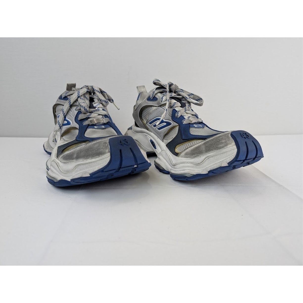 Balenciaga o1rshd1 Suede Mesh Cargo Sneakers in Grey/White/Blue Size US 10 / EU 43 - 5 Thumbnail