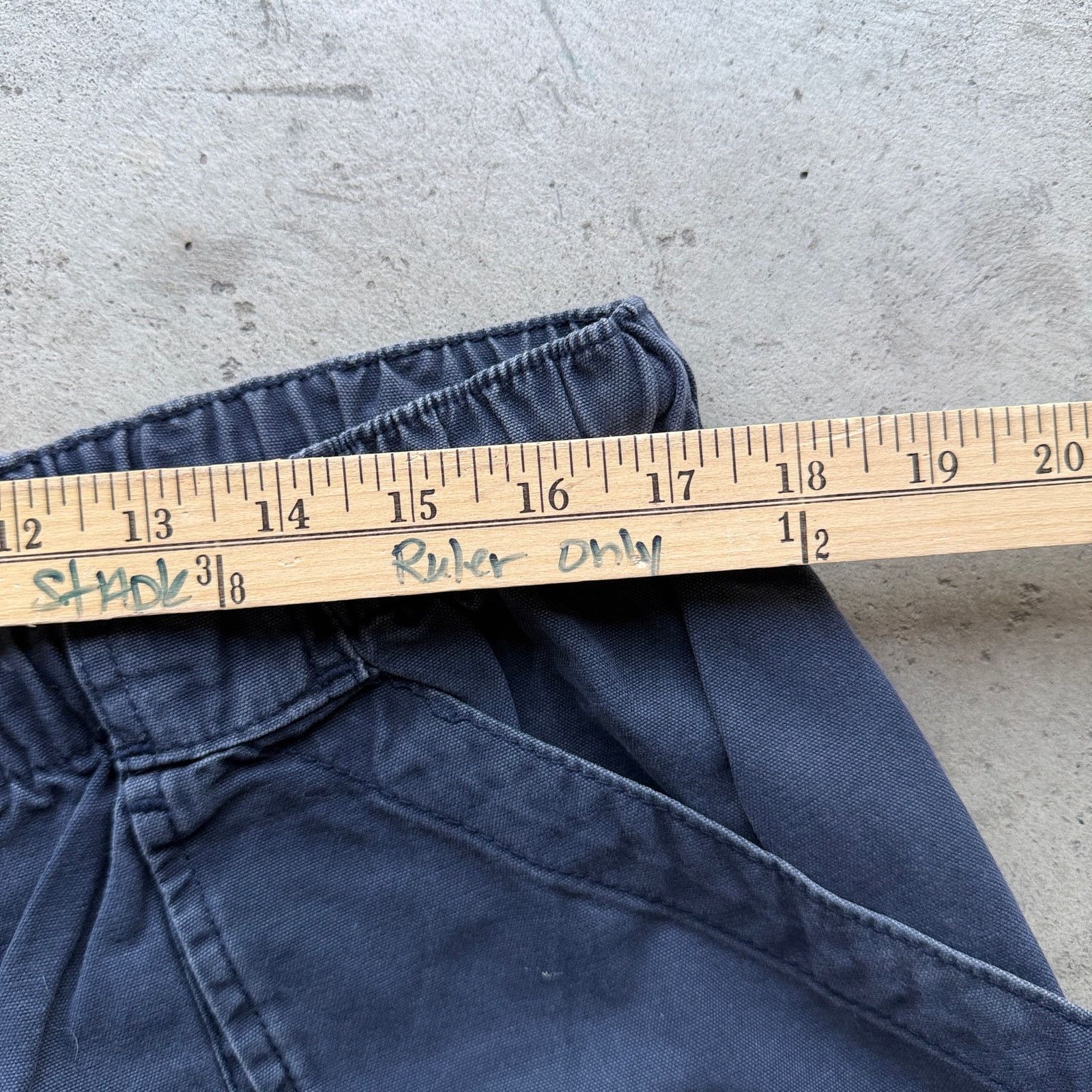 Ocean Pacific Vintage 90s OP Elastic Waist Carpenter Pants XL Navy Skater Size US 36 / EU 52 - 6 Thumbnail