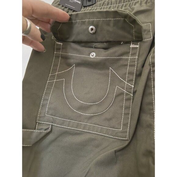 True Religion True Religion Mens Green Mid Rise Pockets Twill Carpenter Vi Size US 32 / EU 48 - 7 Thumbnail