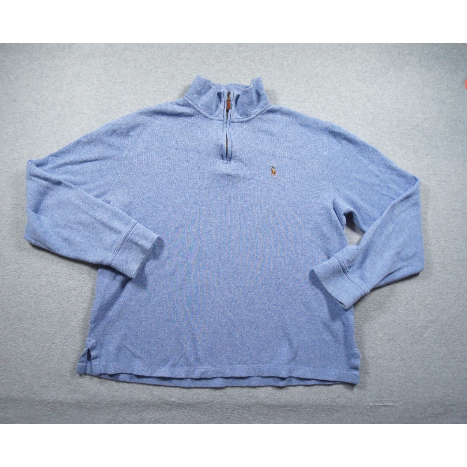 Polo Ralph Lauren Polo Ralph Lauren Sweater Mens Medium Blue 1/4 Zip Pullover Estate Rib Preppy Size US M / EU 48-50 / 2 - 2 Thumbnail
