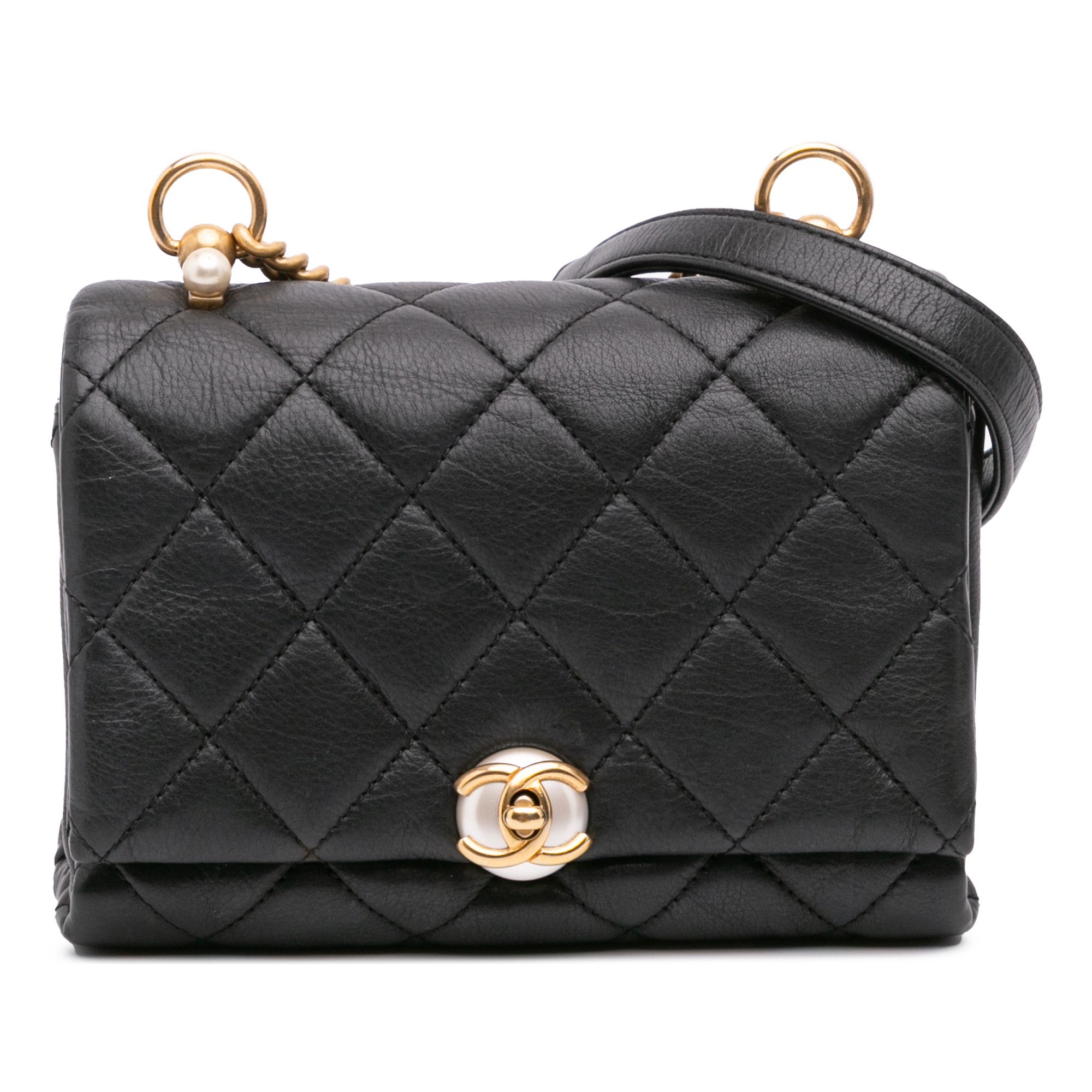 Chanel Chanel Mini Quilted Calfskin Pearl CC Accordion Flap Size ONE SIZE - 1 Thumbnail