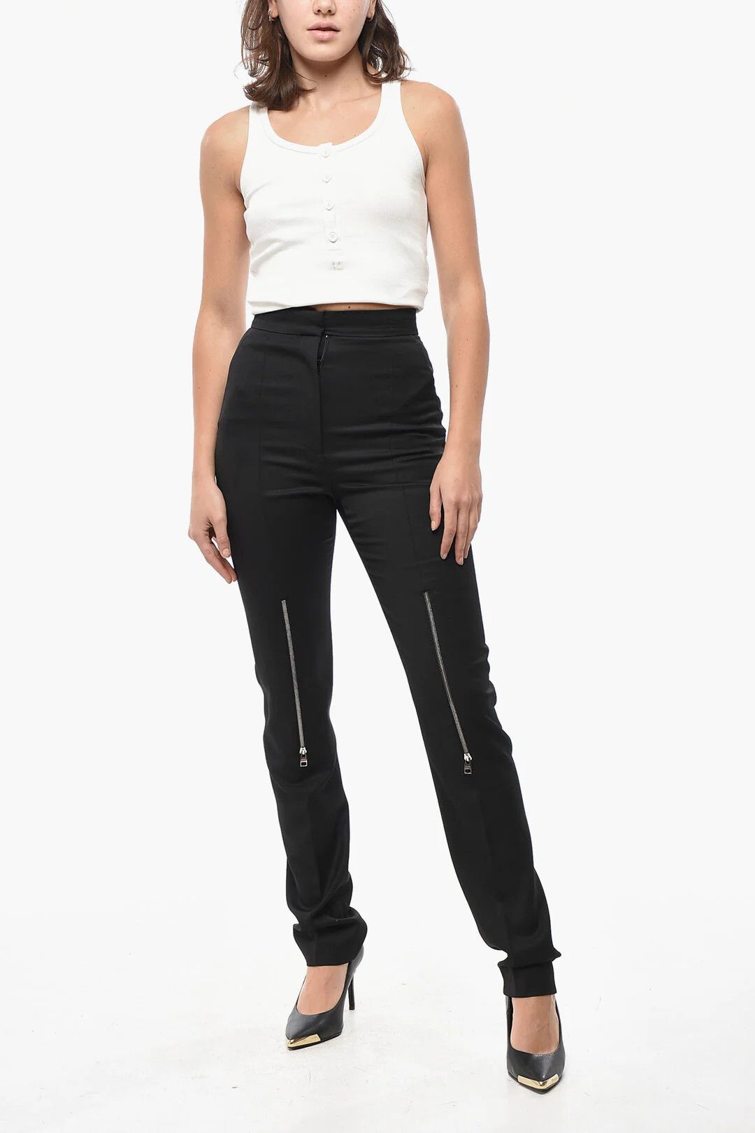 Alexander McQueen og1mm0426 Wool 4-Pocket Pant in Black Size 28" / US 6 / IT 42 - 4 Thumbnail