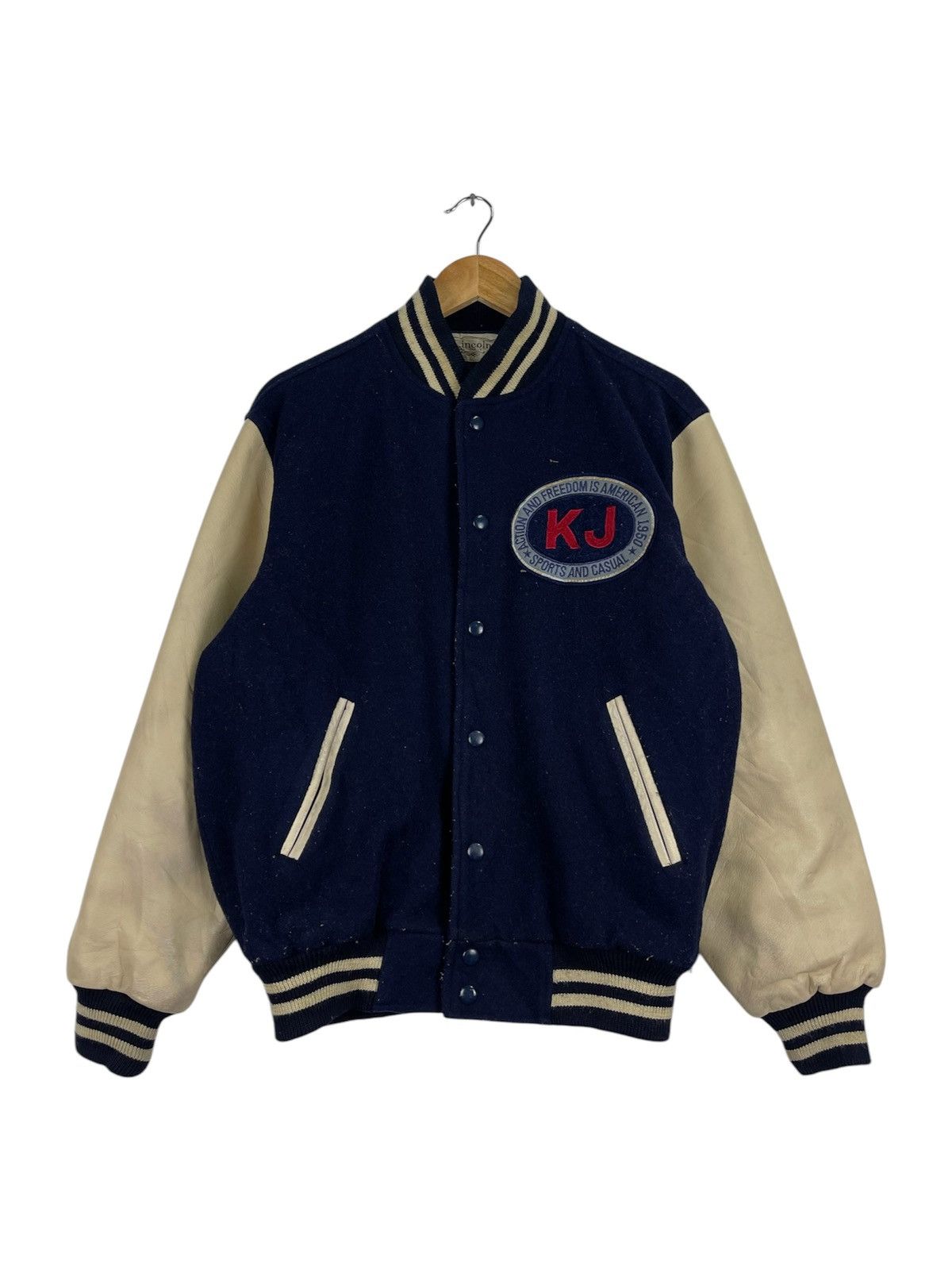 Vintage Vintage Lincoln Varsity Jacket Size US M / EU 48-50 / 2 - 1 Thumbnail