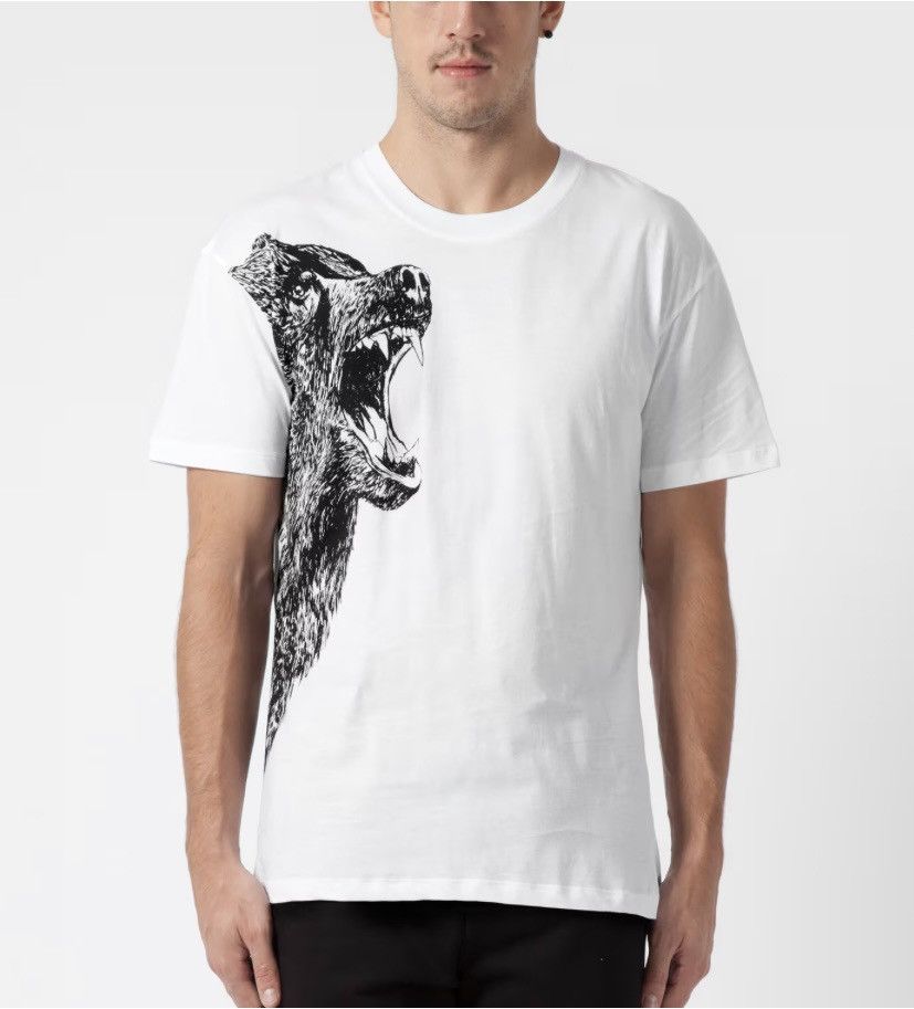 Alexander McQueen 2014 Mcqueen MCQ White Roaring Bear Vintage T-shirt Big Logo Size US L / EU 52-54 / 3 - 2 Thumbnail