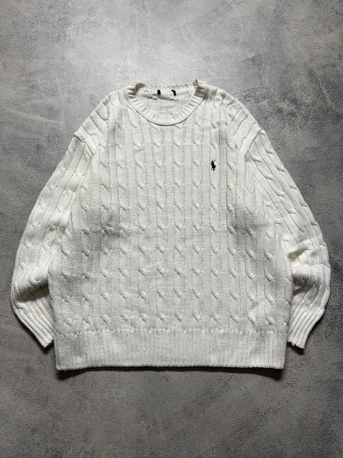 Vintage Vintage Y2k Polo By Ralph Lauren 🤍 Knit Sweater White 90’s Size US XL / EU 56 / 4 - 4 Thumbnail