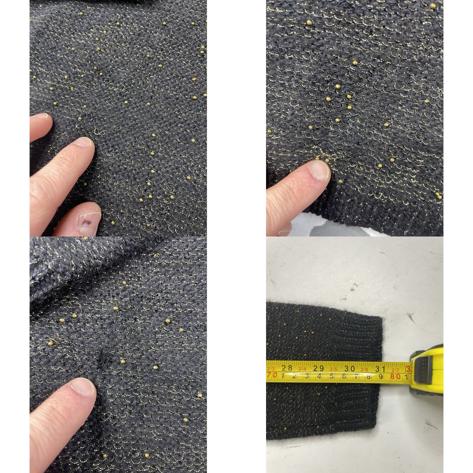 Krizia VINTAGE Krizia Sweater Wool Knit Crew Neck Long Sleeve Medium Black Women Pullover Glitter Metal 90s Size M / US 6-8 / IT 42-44 - 8 Thumbnail