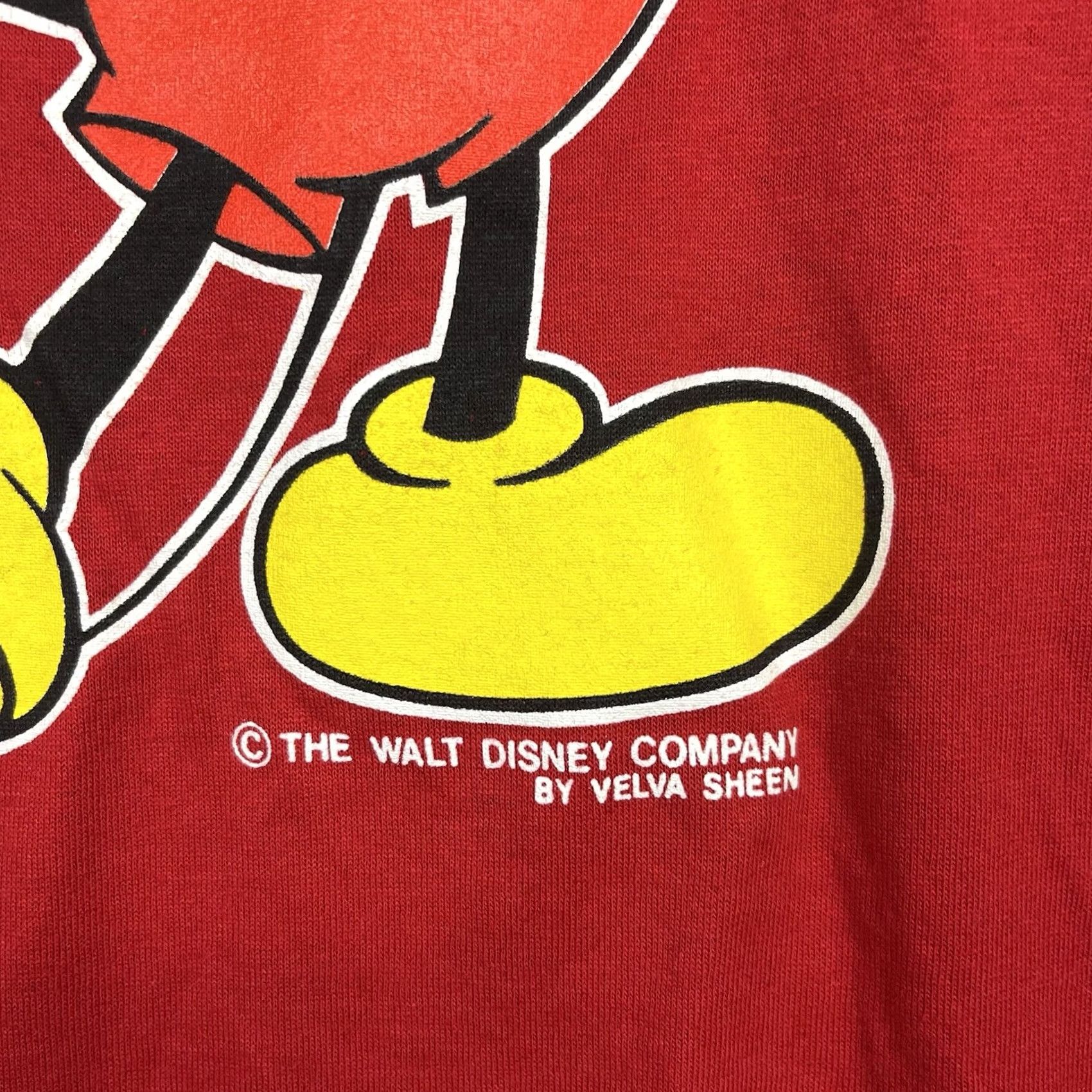 Velva Sheen VINTAGE Velva Sheen Mickey Mouse Shirt Mens XL Red California Single Stitch Made In USA Tee Size US XL / EU 56 / 4 - 6 Thumbnail