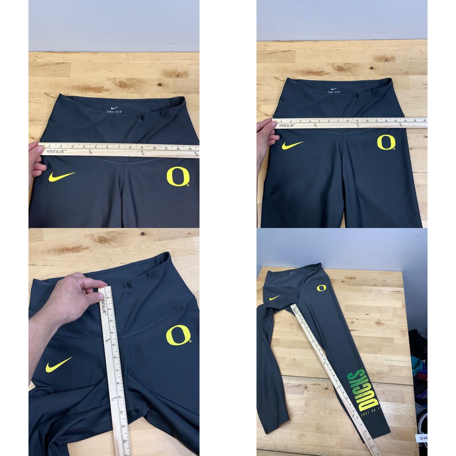 Nike Nike Leggings Womens M Black Dri-Fit Oregon Ducks Nike Dri-FIT Leggings Activewear Running Gym 12635 Size 32" / US 10 / IT 46 - 8 Thumbnail