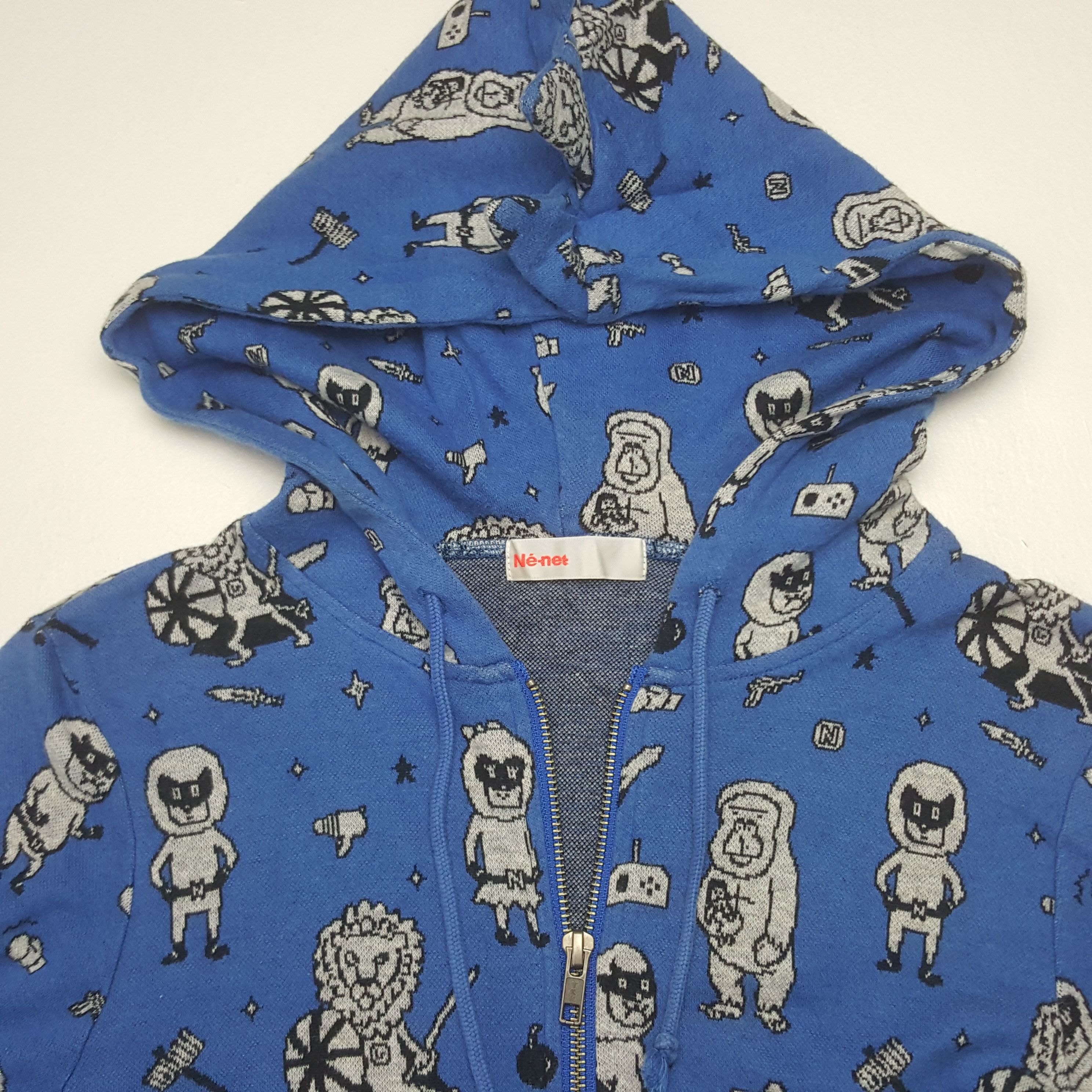 Ne-Net Vintage Ne-Net by Issey Miyake Full Print Hoodies C304N17 Size US XS / EU 42 / 0 - 4 Thumbnail