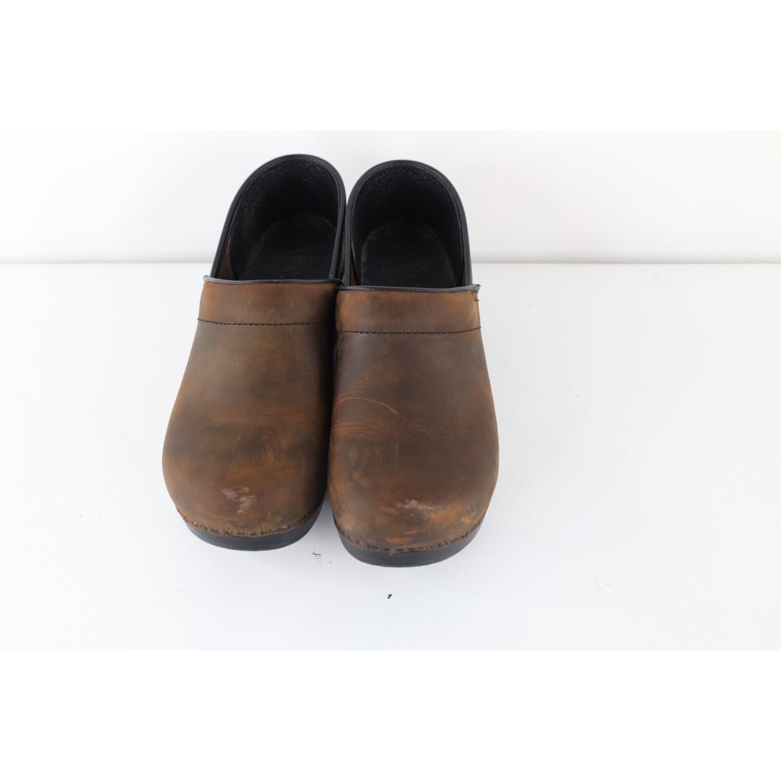 Dansko Dansko Distressed Leather Chunky Mule Clogs Shoes Size US 10 / IT 40 - 2 Thumbnail