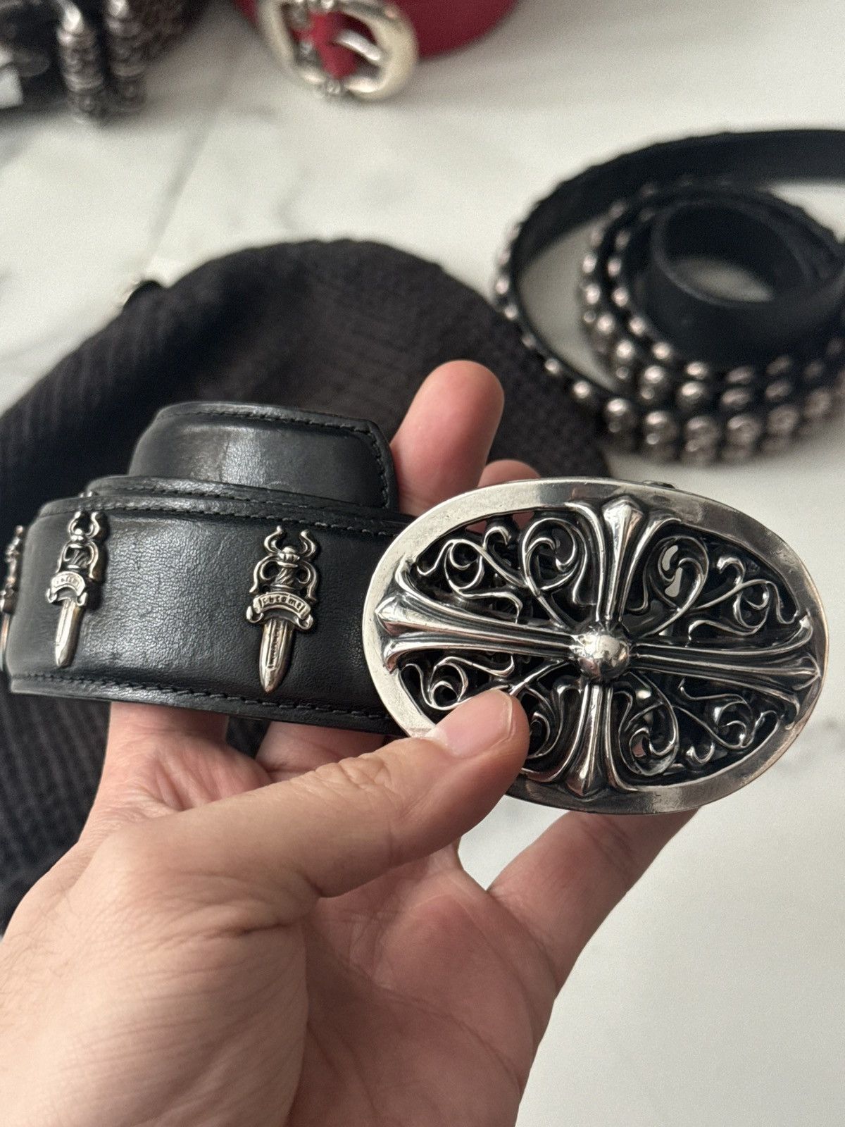 Chrome Hearts Chrome hearts loaded dagger belt strap Size 34 - 12 Thumbnail