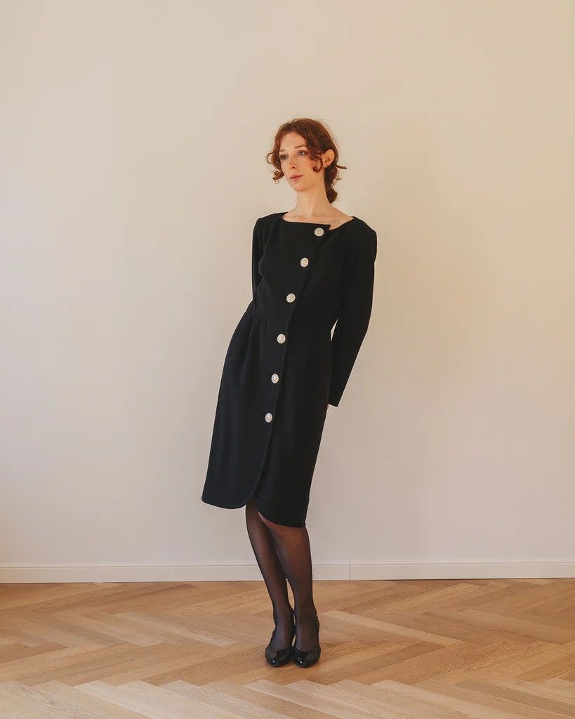 Yves Saint Laurent ‼️RARE‼️VINTAGE YVES SAINT LAURENT WOOL DRESS🔥 Size M / US 6-8 / IT 42-44 - 21 Thumbnail