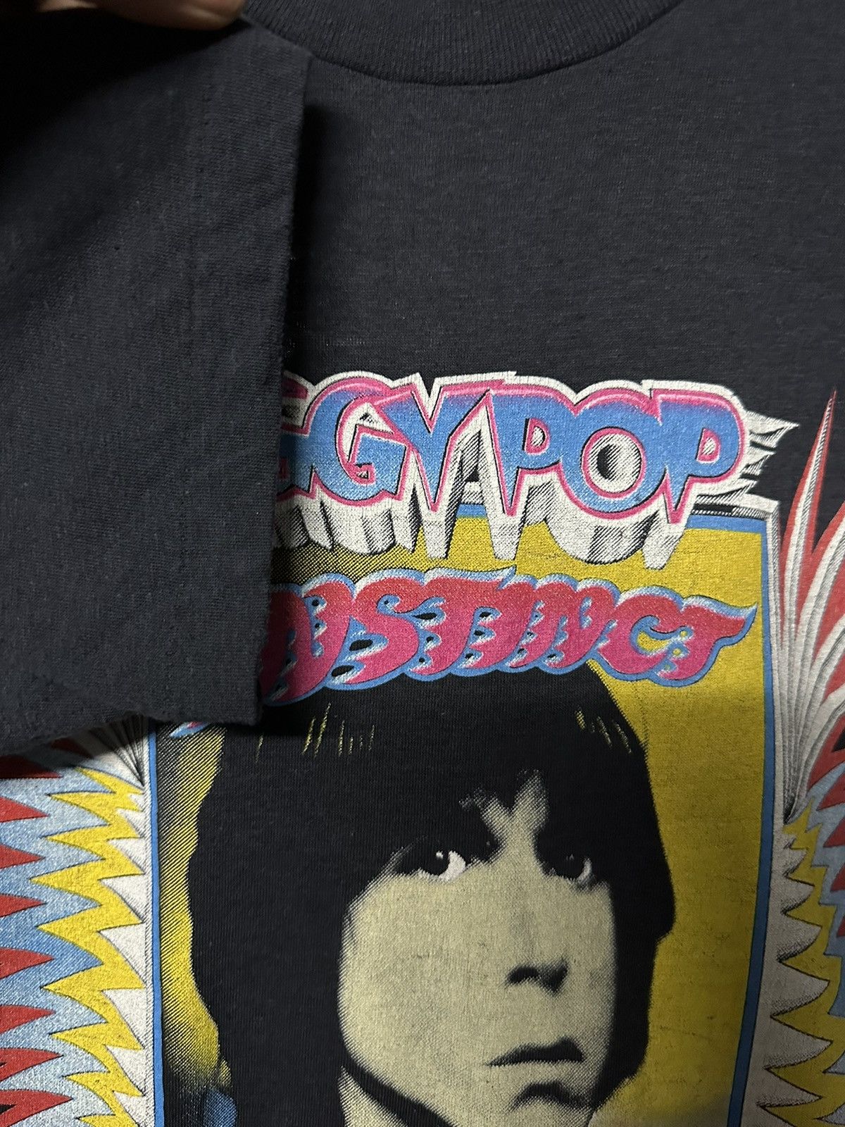 Band Tees × Vintage Rare Vintage 80s Iggy Pop Tour Faded Tee Size US M / EU 48-50 / 2 - 9 Thumbnail