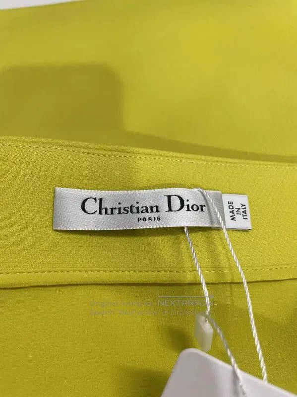 Dior Dior Yellow Wool A-Line Mini Skirt . Size 26" / US 2 / IT 38 - 4 Thumbnail