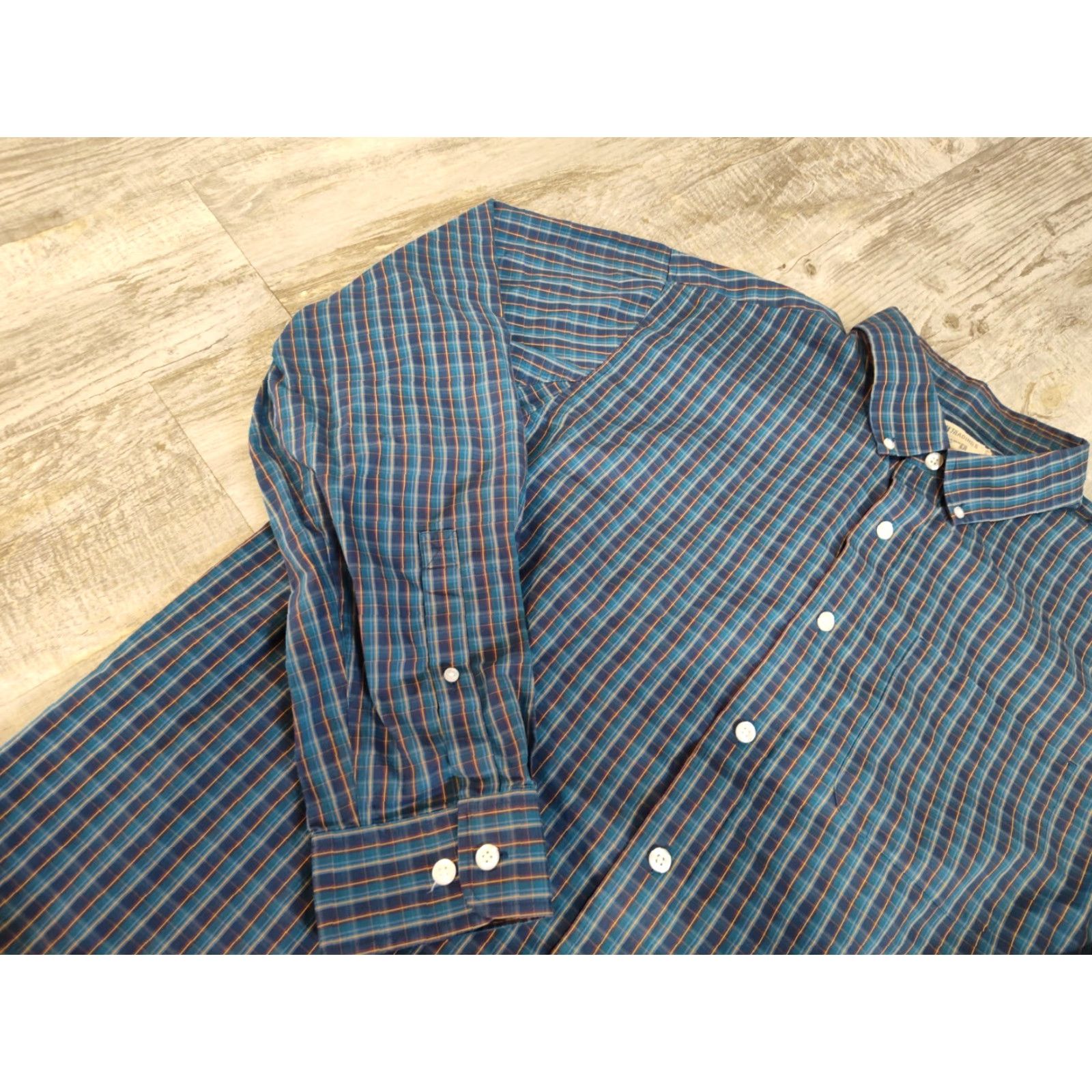 CO DULUTH TRADING CO Mens XLT Button Down Plaid Blue Shirt Wrinkle Fighter Casual Outdoor Size US XL / EU 56 / 4 - 6 Thumbnail