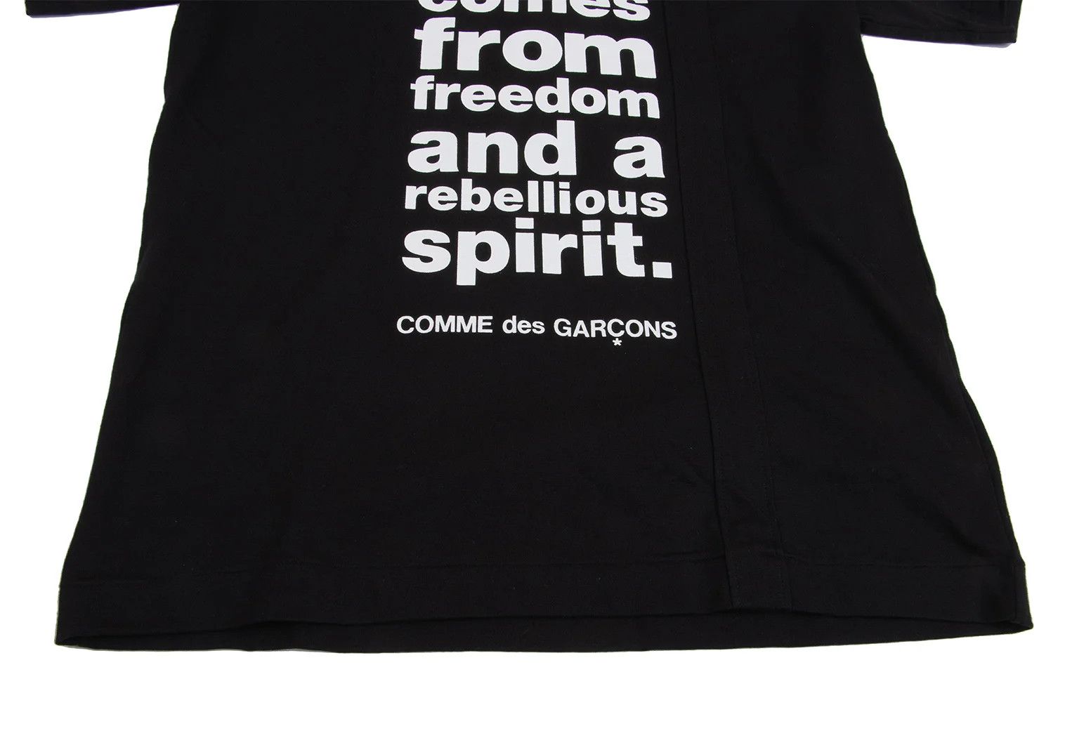 Comme des Garcons Homme Plus Line Patch Poem Print T-Shirt in Black, Size M Size US M / EU 48-50 / 2 - 7 Thumbnail