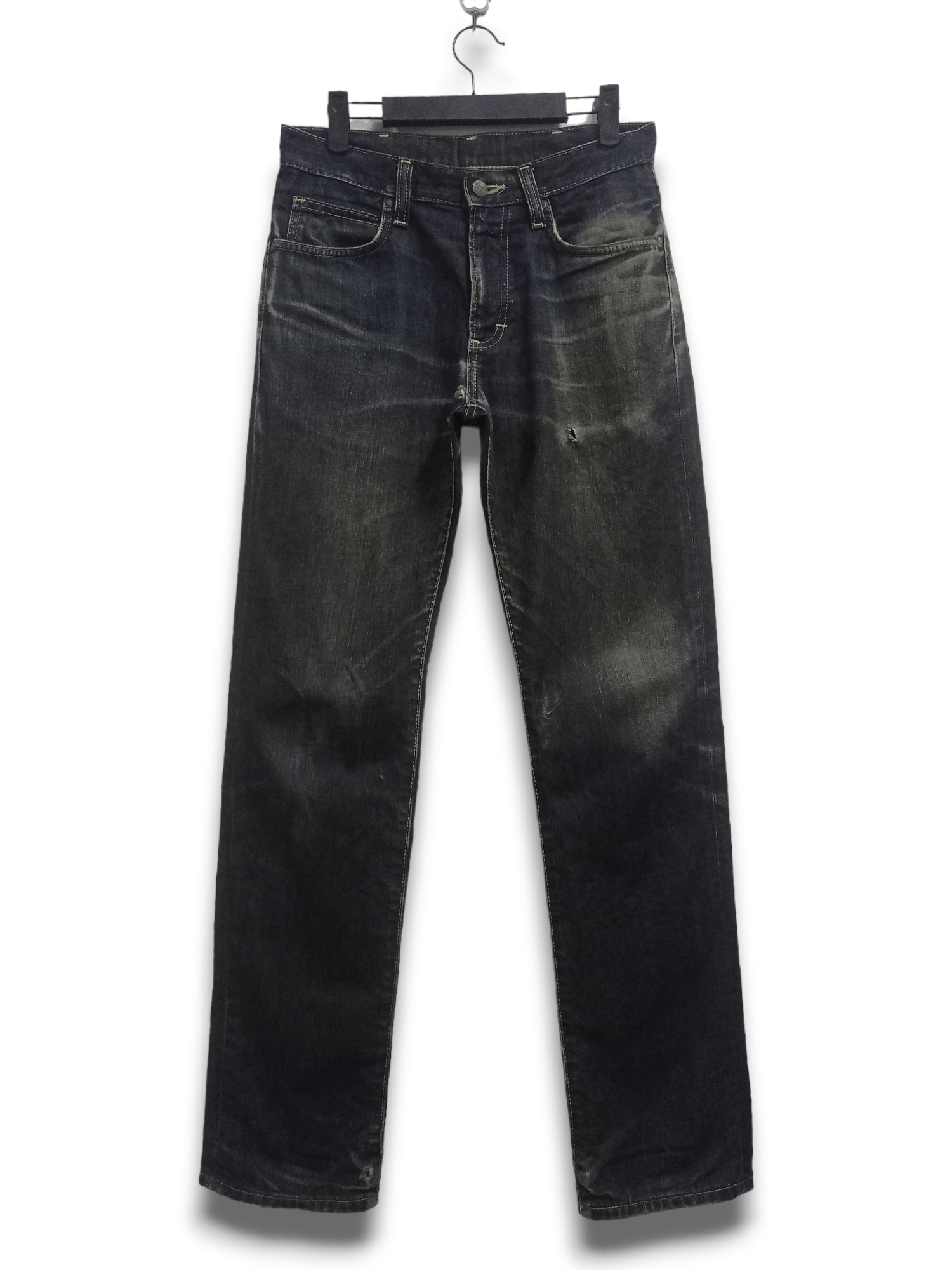 Wrangler Vintage Wrangler Mud Wash Indigo Ripped Style Jeans 29x33 Size US 29 - 1 Thumbnail