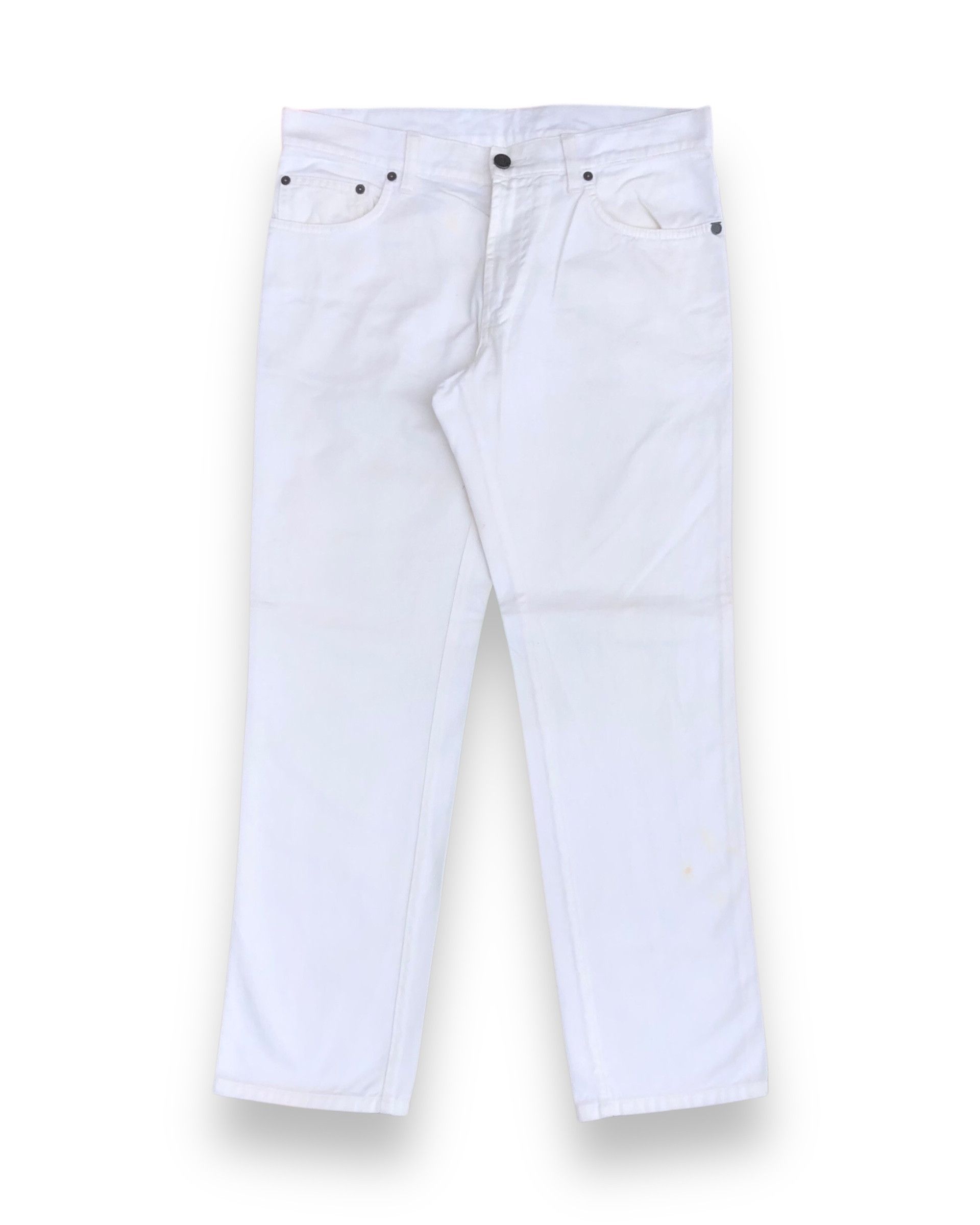 Salvatore Ferragamo 2000s Salvatore Ferragamo White Jeans Size US 31 - 1 Thumbnail
