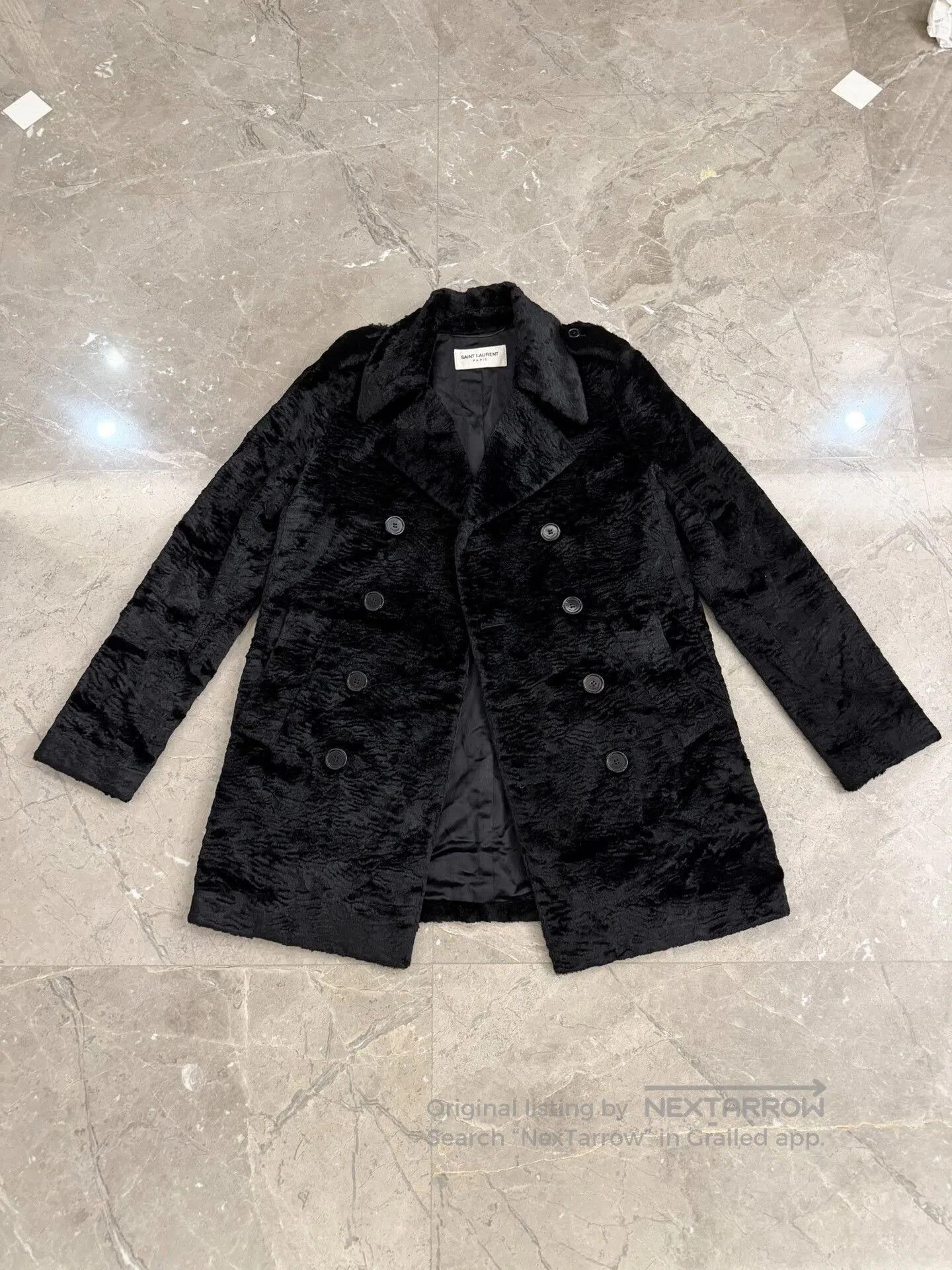 Saint Laurent Paris Saint Laurent Black Faux Fur Coat. Size US M / EU 48-50 / 2 - 2 Thumbnail