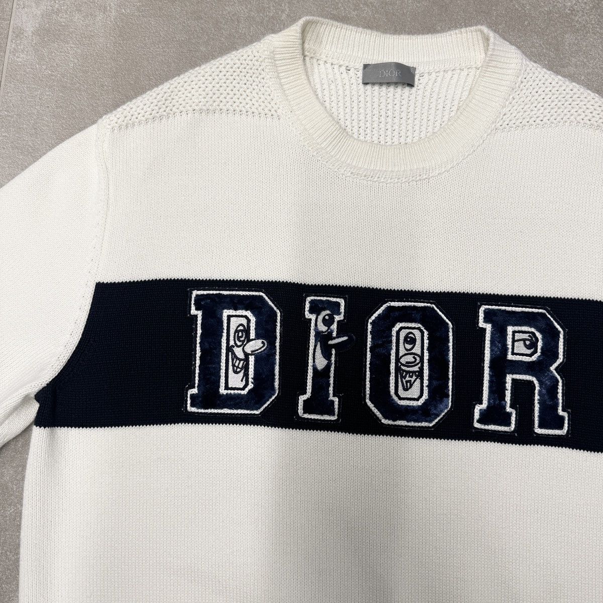 Dior Dior x Kenny Scharf Pullover Sweater In White RRP £1100 Size US M / EU 48-50 / 2 - 2 Thumbnail