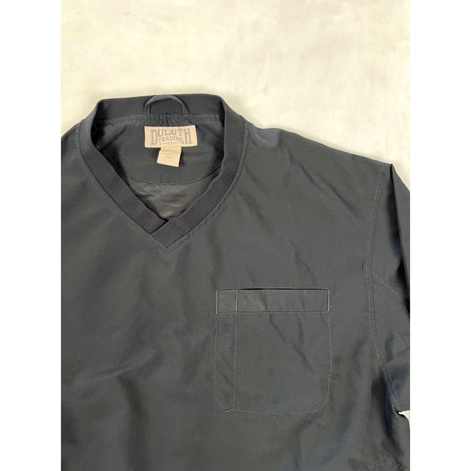 Duluth Trading Company Duluth Trading Co Jacket Mens Large Black V-Neck Pullover Windbreaker Size US L / EU 52-54 / 3 - 2 Thumbnail