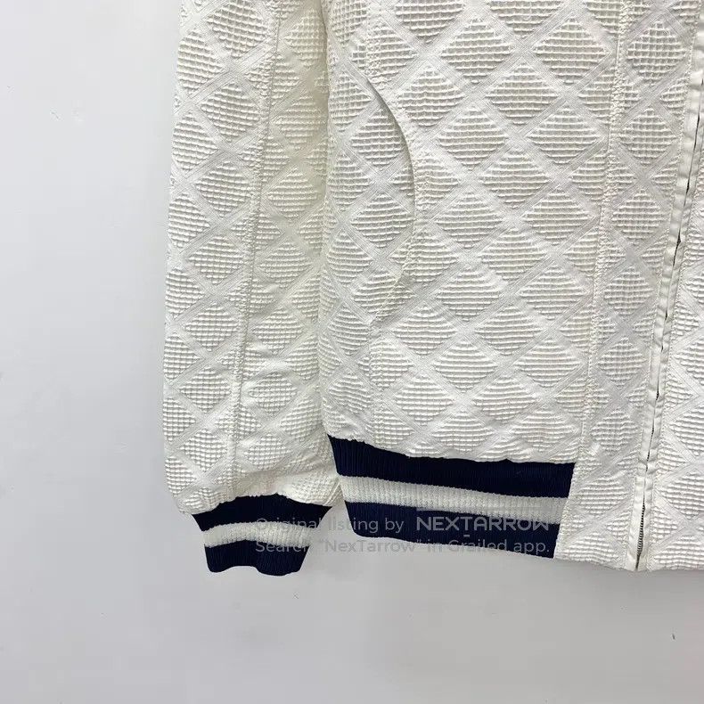 Chanel Chanel White diamond checkered stand-up collar zipper long Size XS / US 0-2 / IT 36-38 - 4 Thumbnail