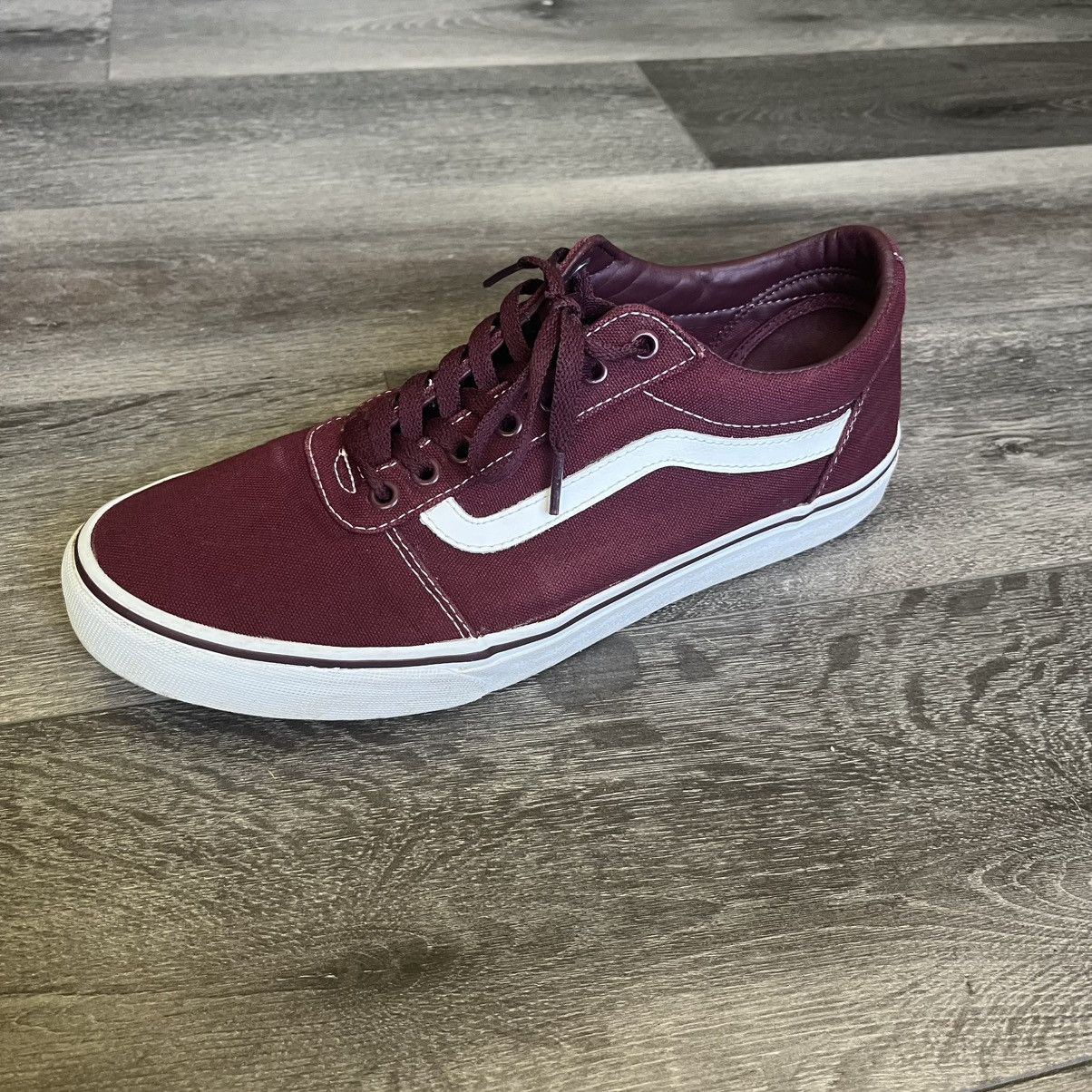 Vans × Vintage Vans Old Skool Low Skate Shoes Burgundy Maroon & White 11.5 Size US 11.5 / EU 44-45 - 7 Thumbnail