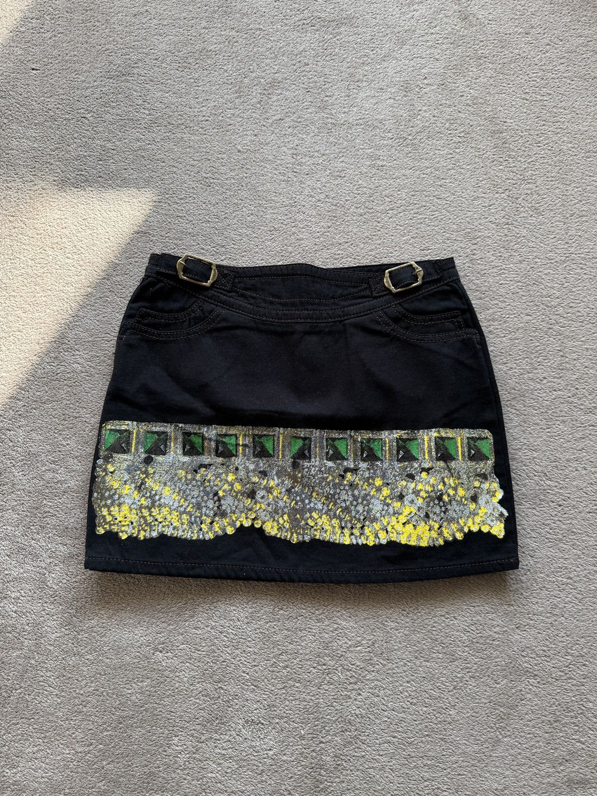 Roberto Cavalli Y2K Cavalli Mini Skirt Jean Denim Hysteric Glamour vibe Size 28" / US 6 / IT 42 - 1 Thumbnail