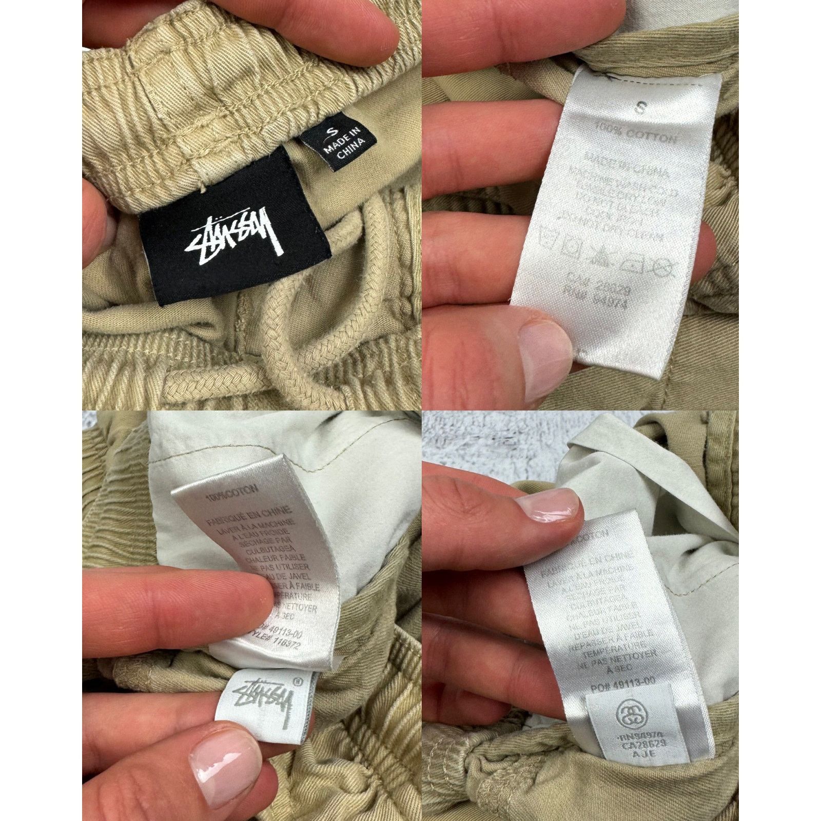 Stussy Stüssy Men's Khaki Straight Leg Classic Compact Pants Small Size US 30 / EU 46 - 3 Thumbnail