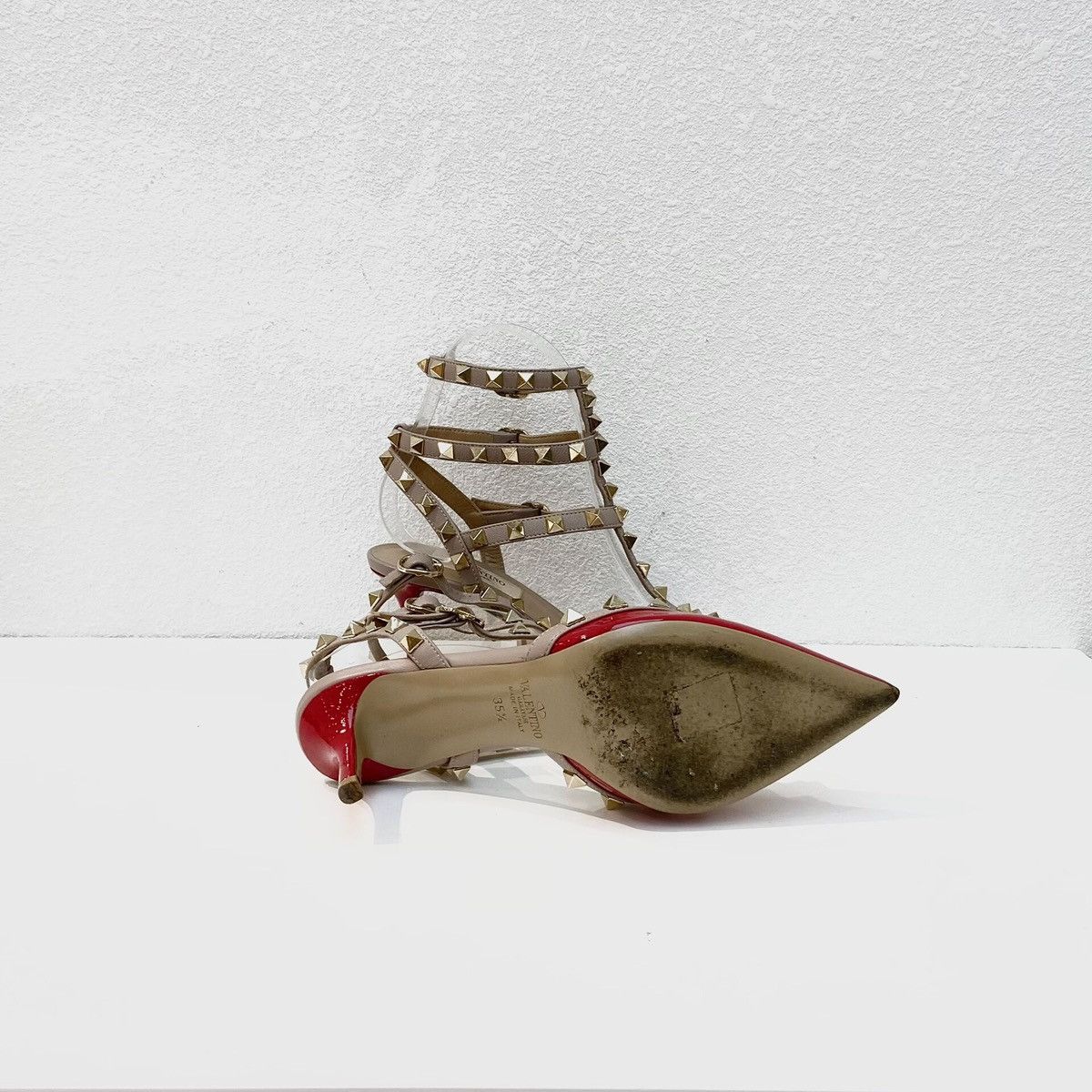 Valentino Valentino Garavani Rockstud patent and leather caged pumps Size US 5.5 / IT 35.5 - 4 Thumbnail