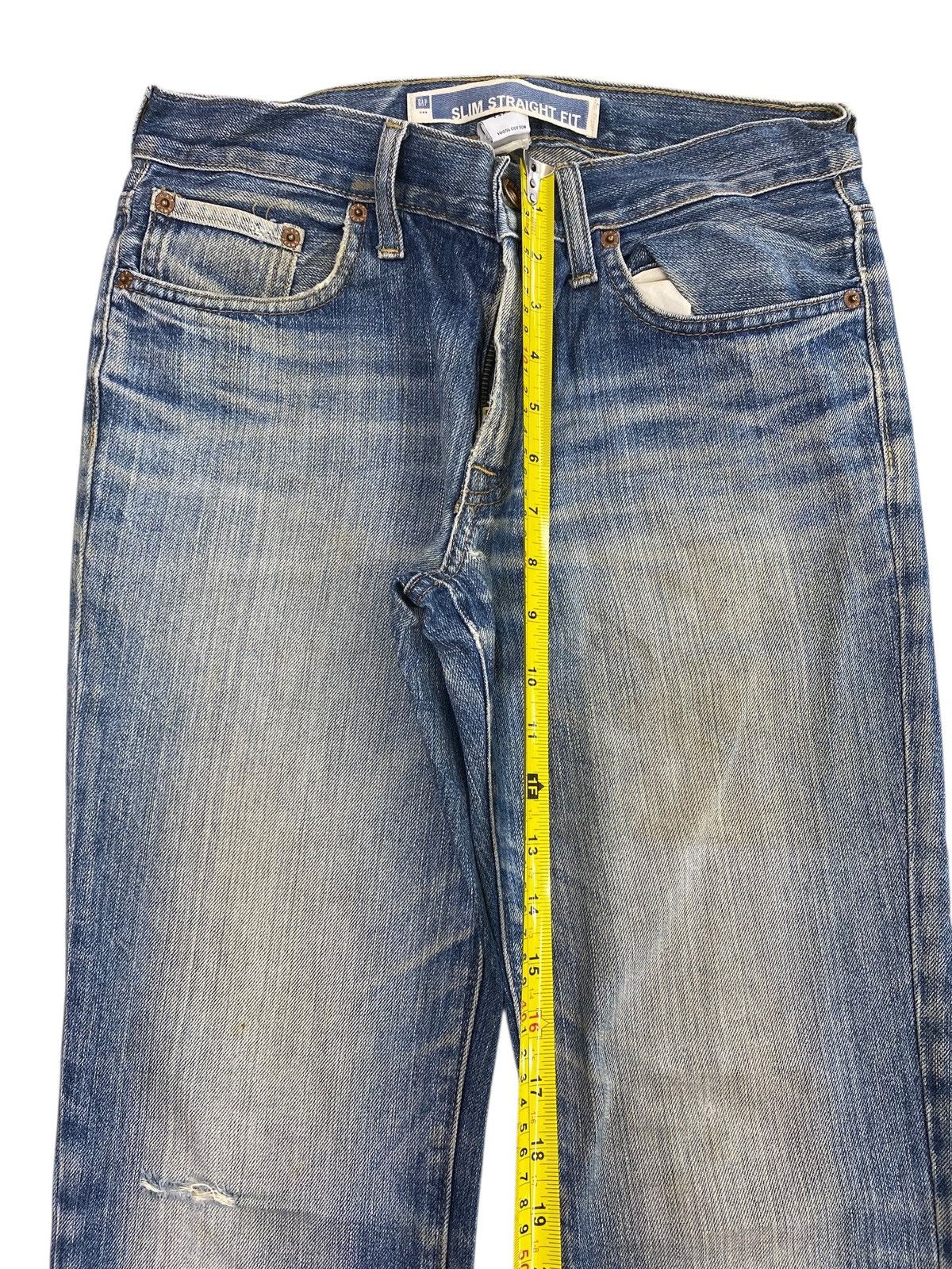 Gap Gap Whiskers Faded Wash Style Straight Cut Jeans Size US 29 - 6 Thumbnail